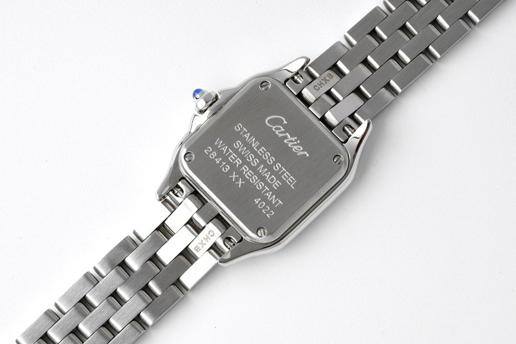 PANTHERE DE CARTIE 22MM QUARTZ STEEL WHITE DIAL