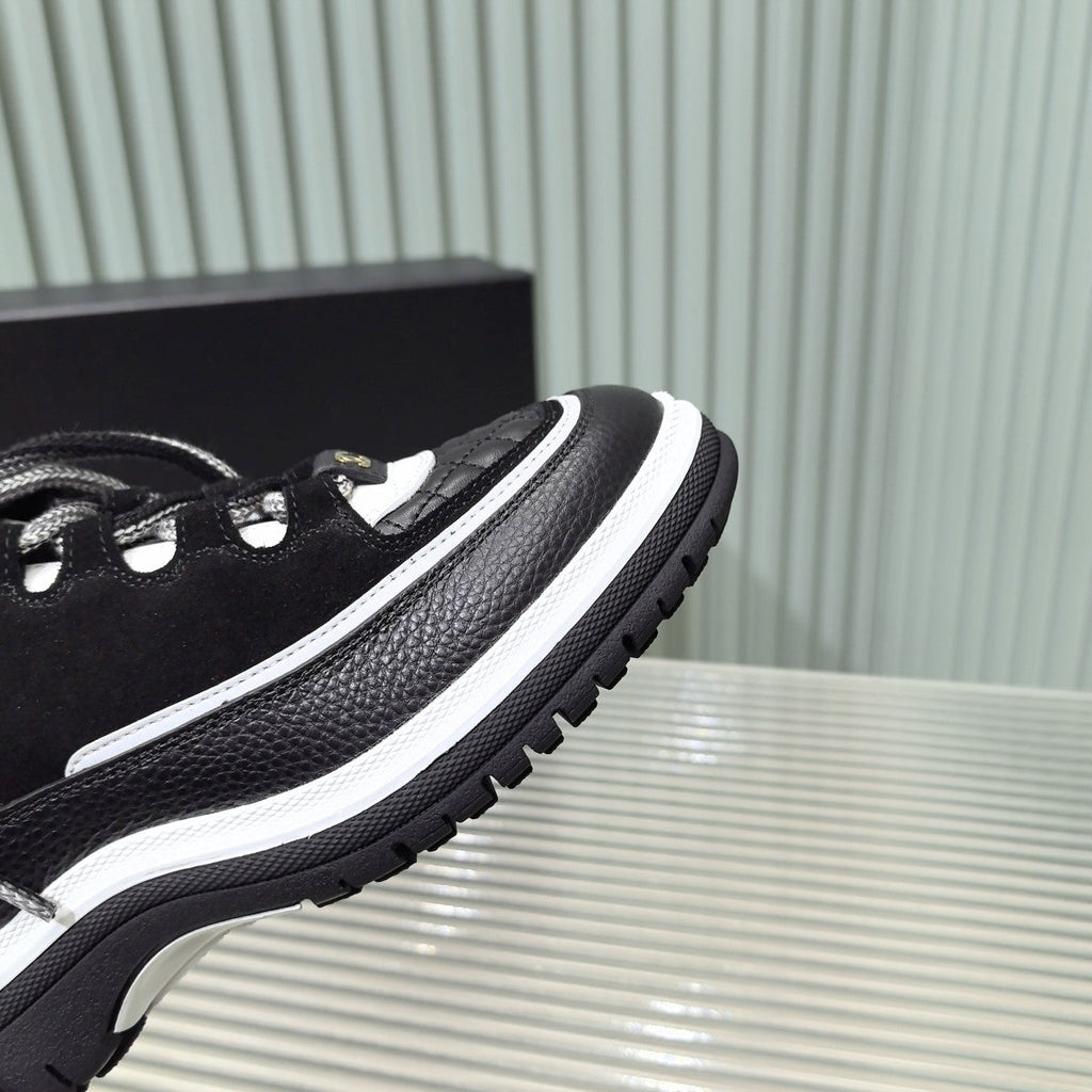 Square round toe lace-up casual shoes
