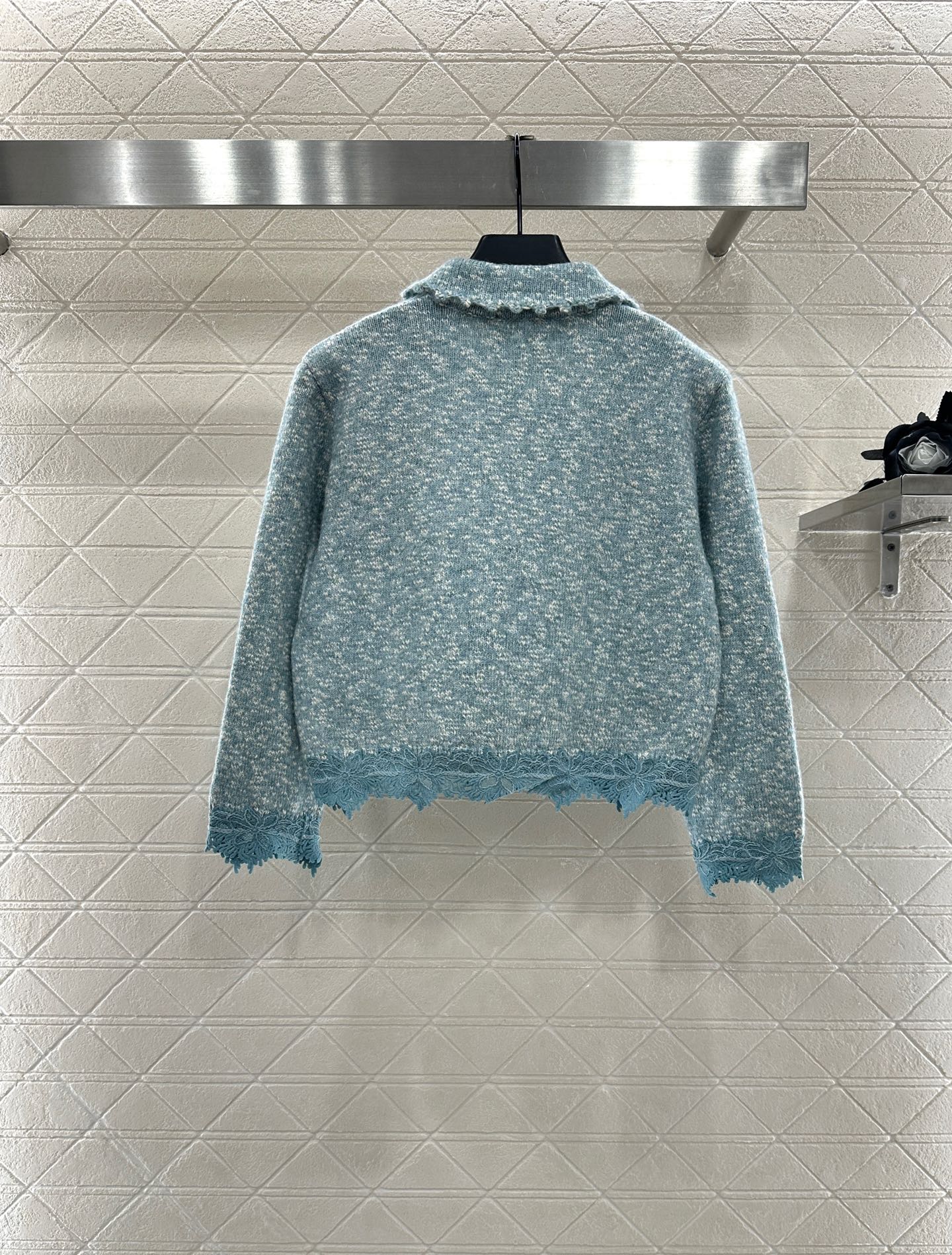 Embroidered Lace Knit Cardigan