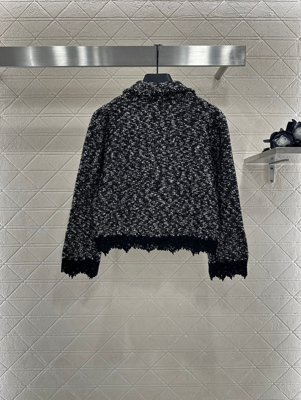 Embroidered Lace Knit Cardigan
