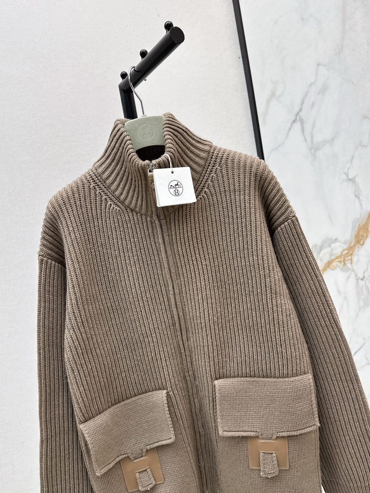 Wool knitted jacket