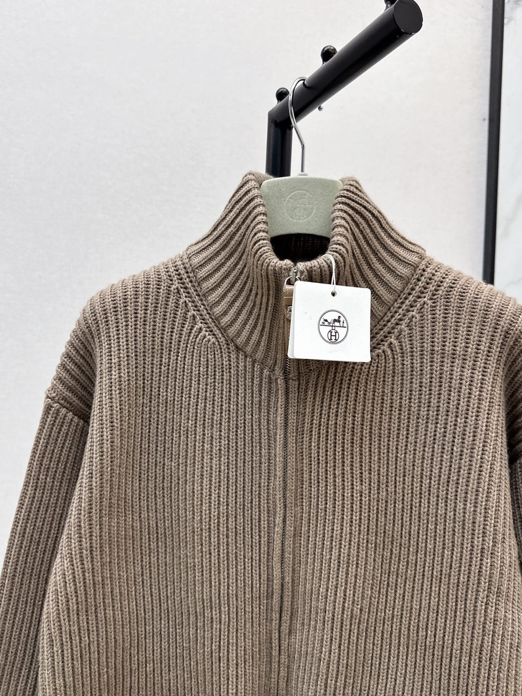 Wool knitted jacket