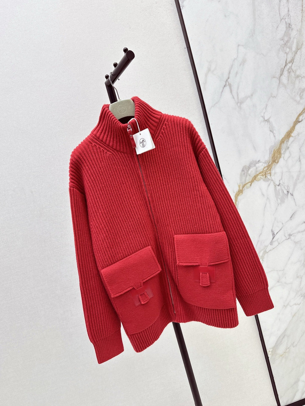 Wool knitted jacket