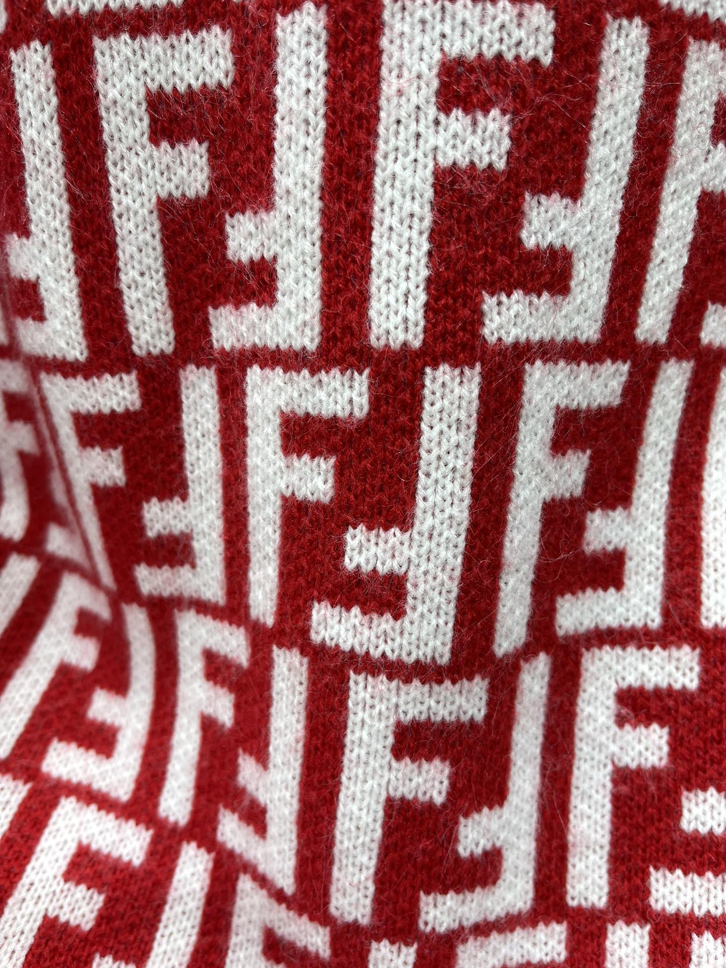 Letter Jacquard Knit Cardigan