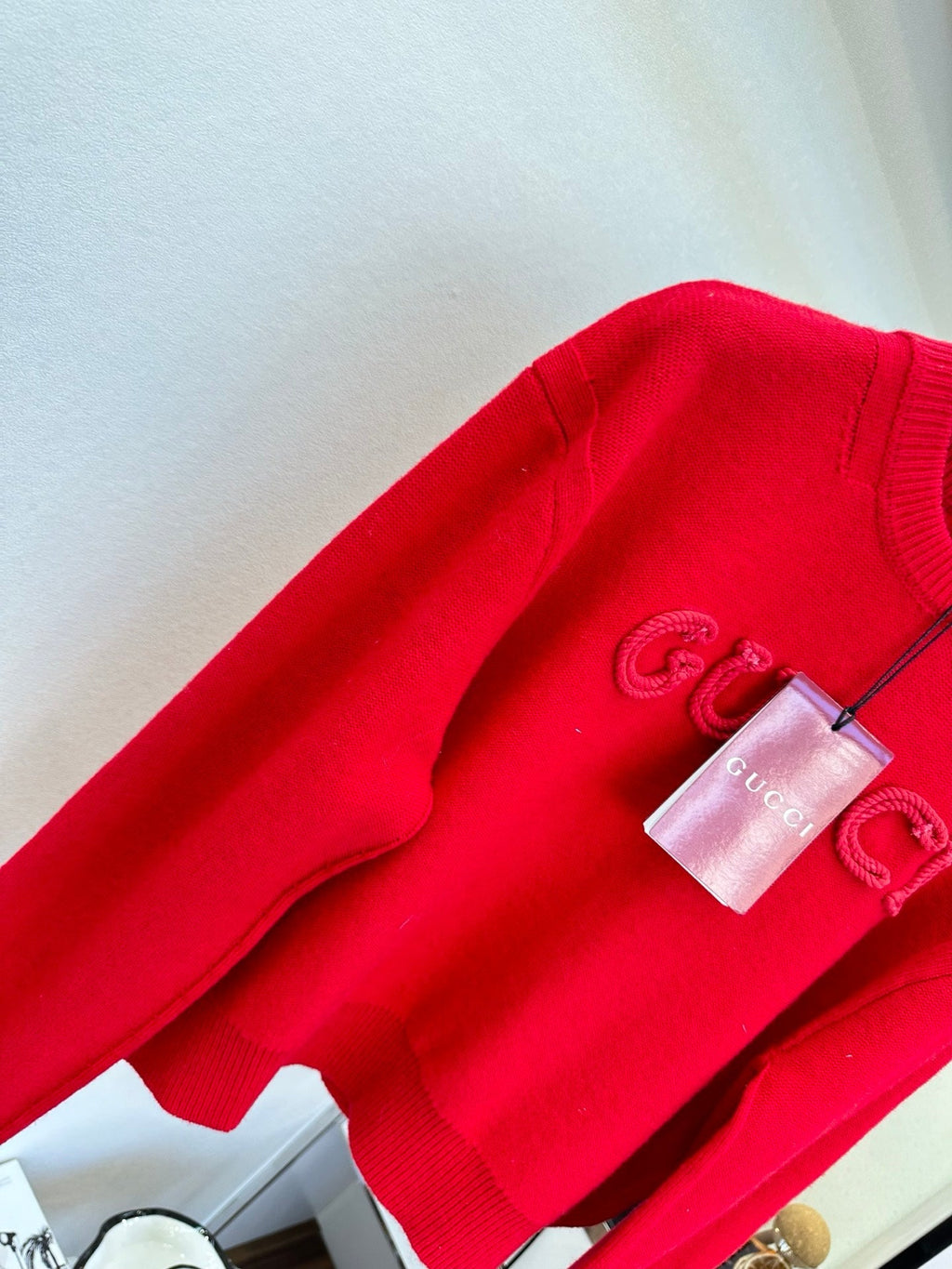 3D Embroidered Letter Knit Sweater