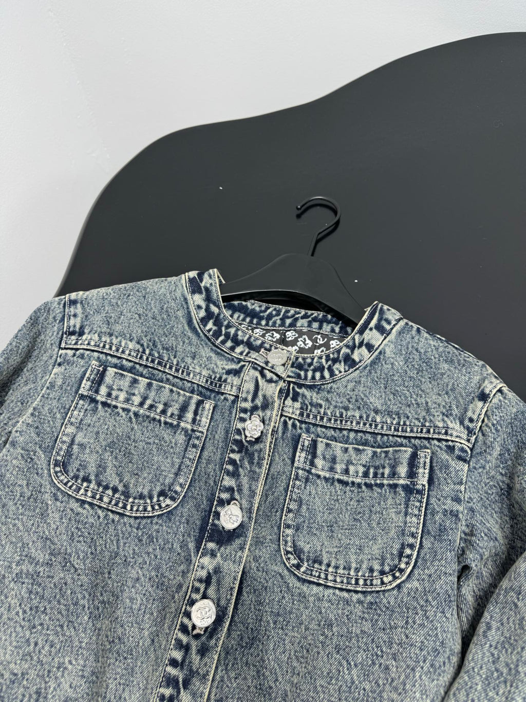 Denim Floral Quilted Jacket