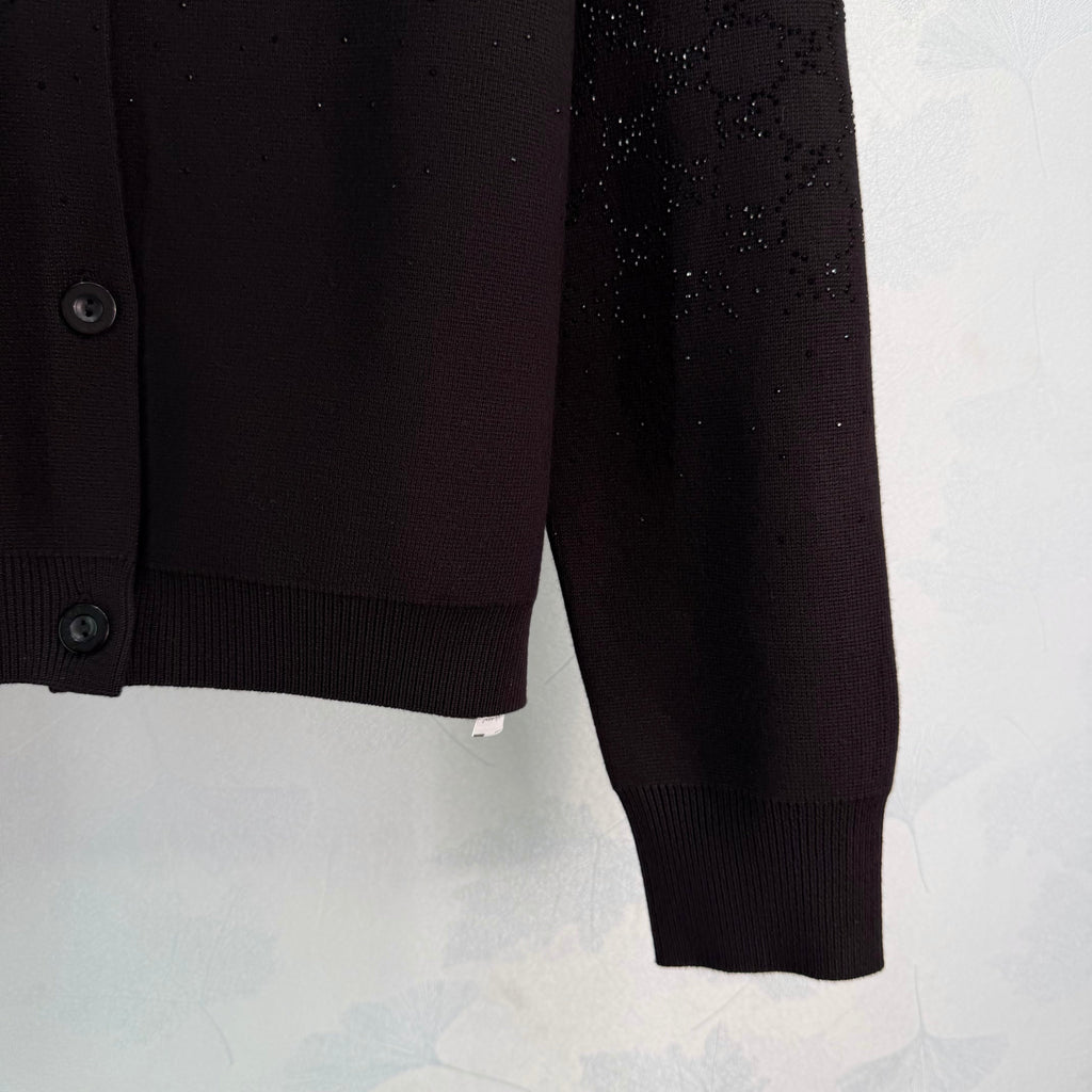 Rhinestone Knit Cardigan