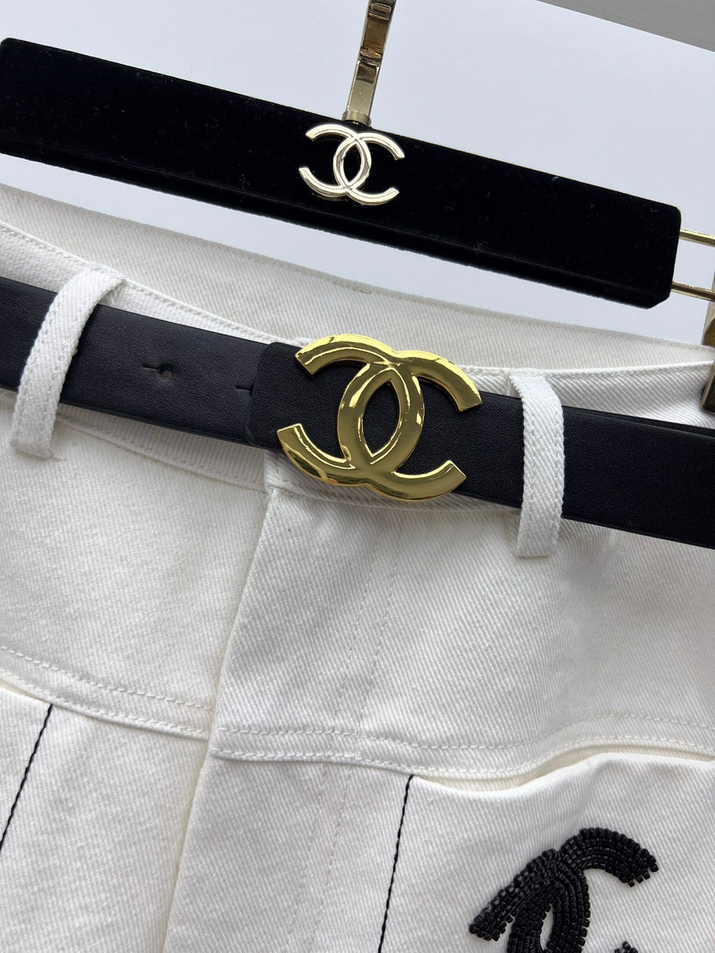 Embroidered logo wide-leg pants