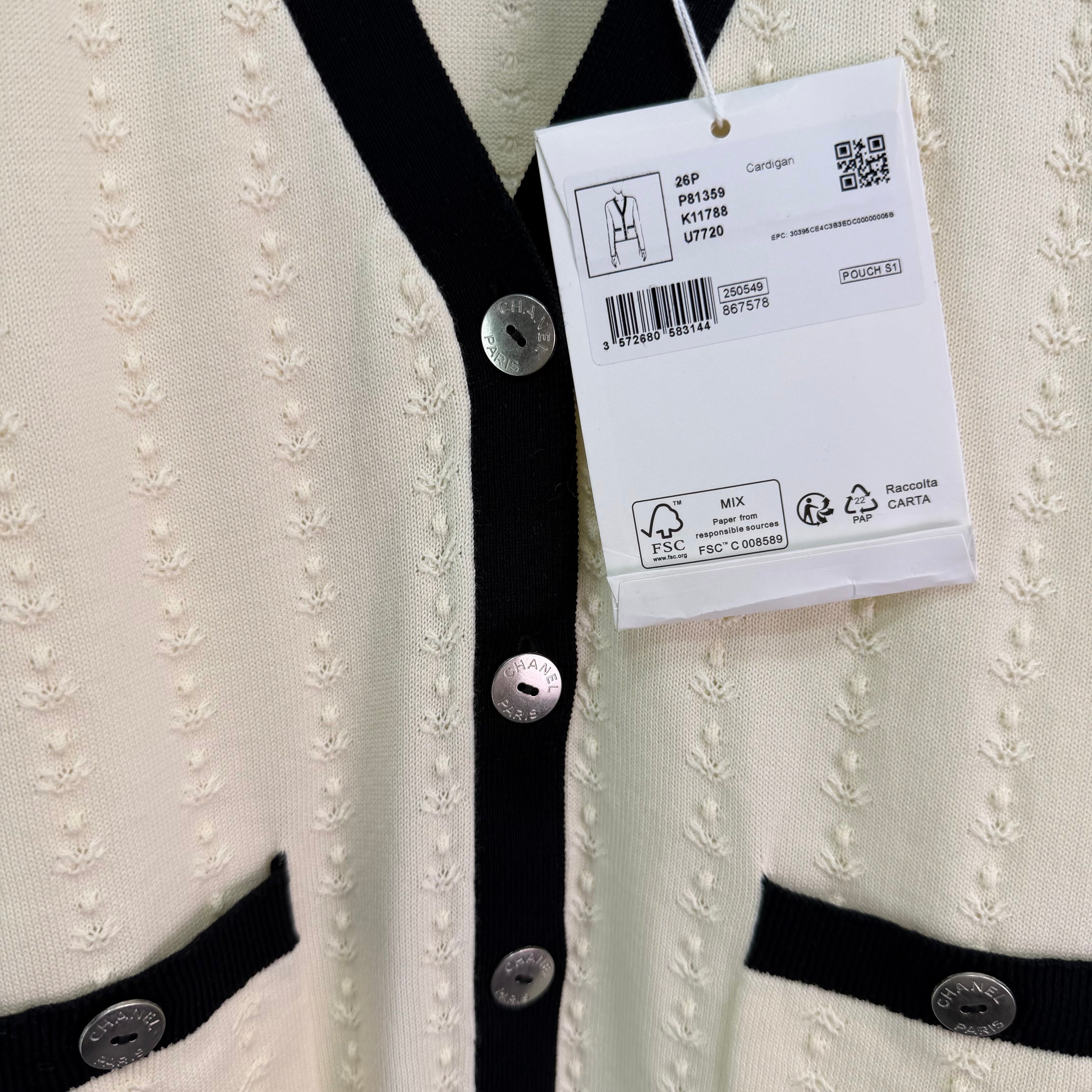 V-neck cardigan