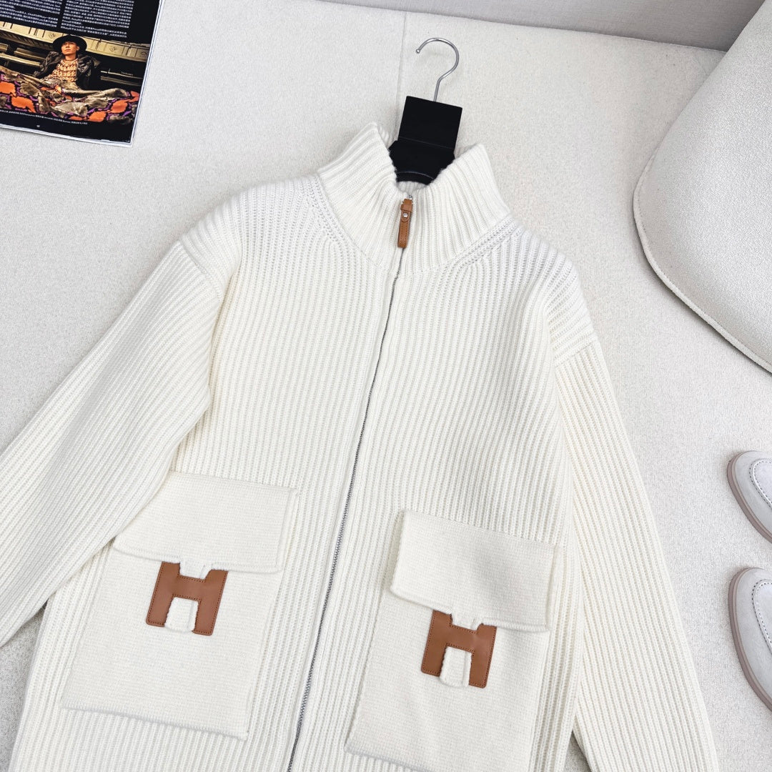 Pocket Wool Knit Cardigan
