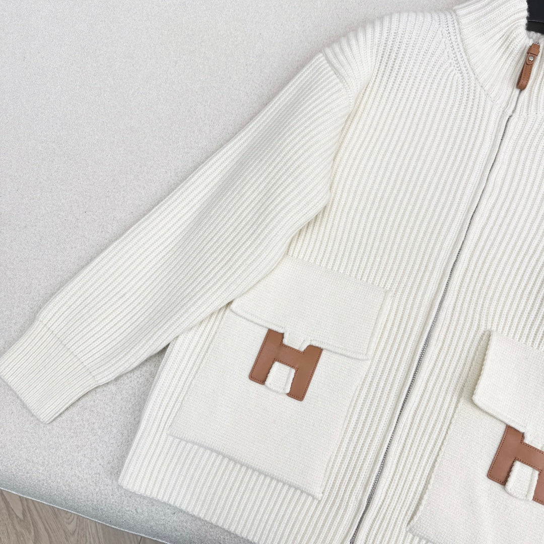 Pocket Wool Knit Cardigan