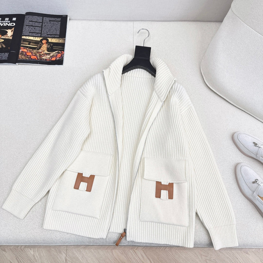 Pocket Wool Knit Cardigan