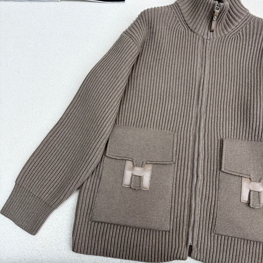 Pocket Wool Knit Cardigan