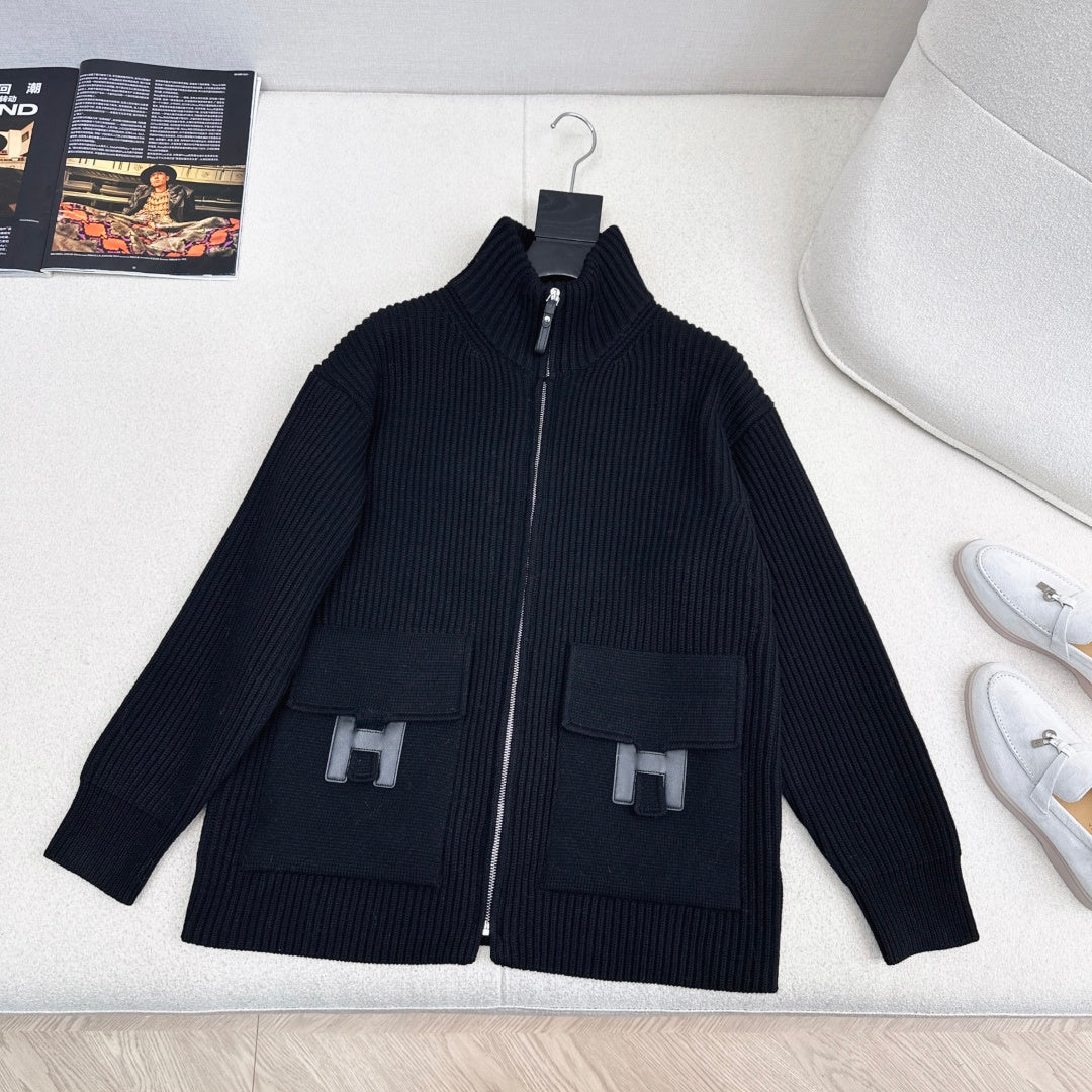 Pocket Wool Knit Cardigan