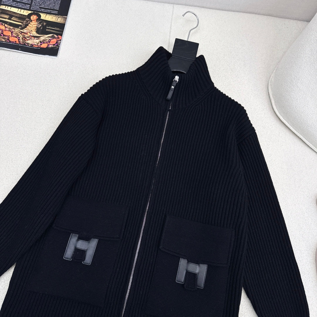 Pocket Wool Knit Cardigan