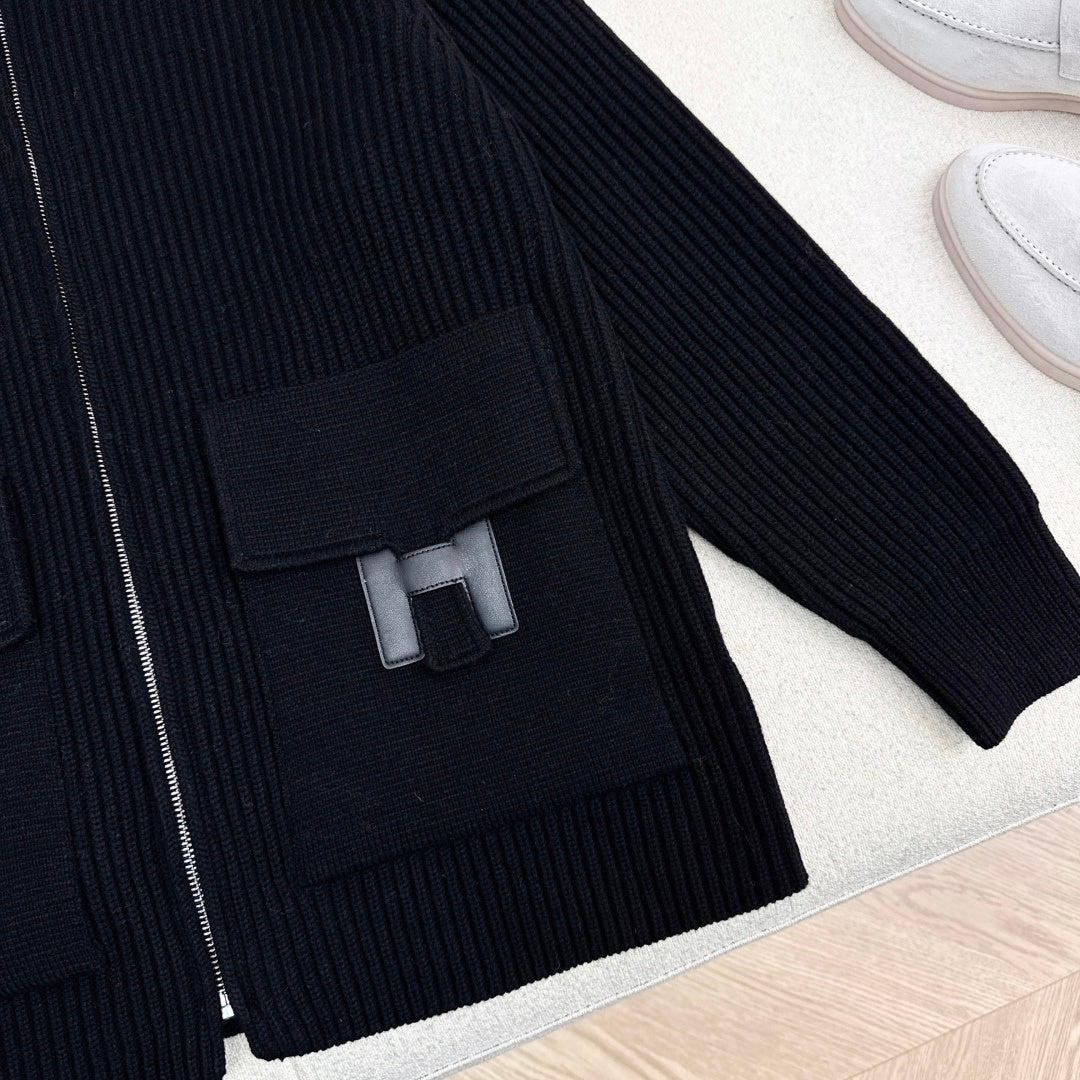 Pocket Wool Knit Cardigan