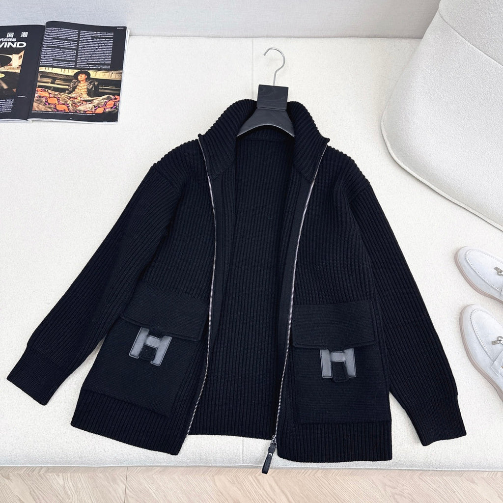 Pocket Wool Knit Cardigan