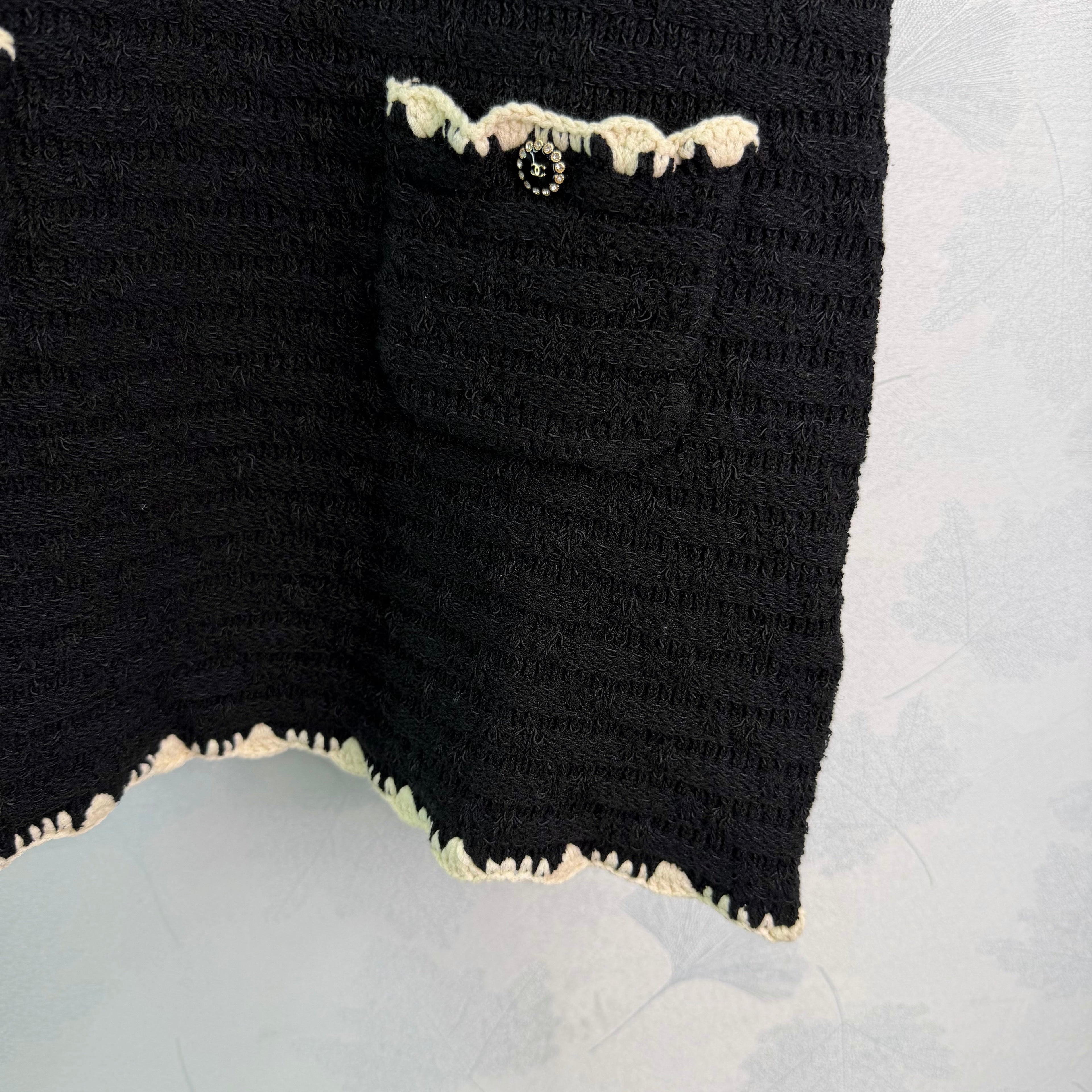 Color-blocked woven round neck knit vest dress