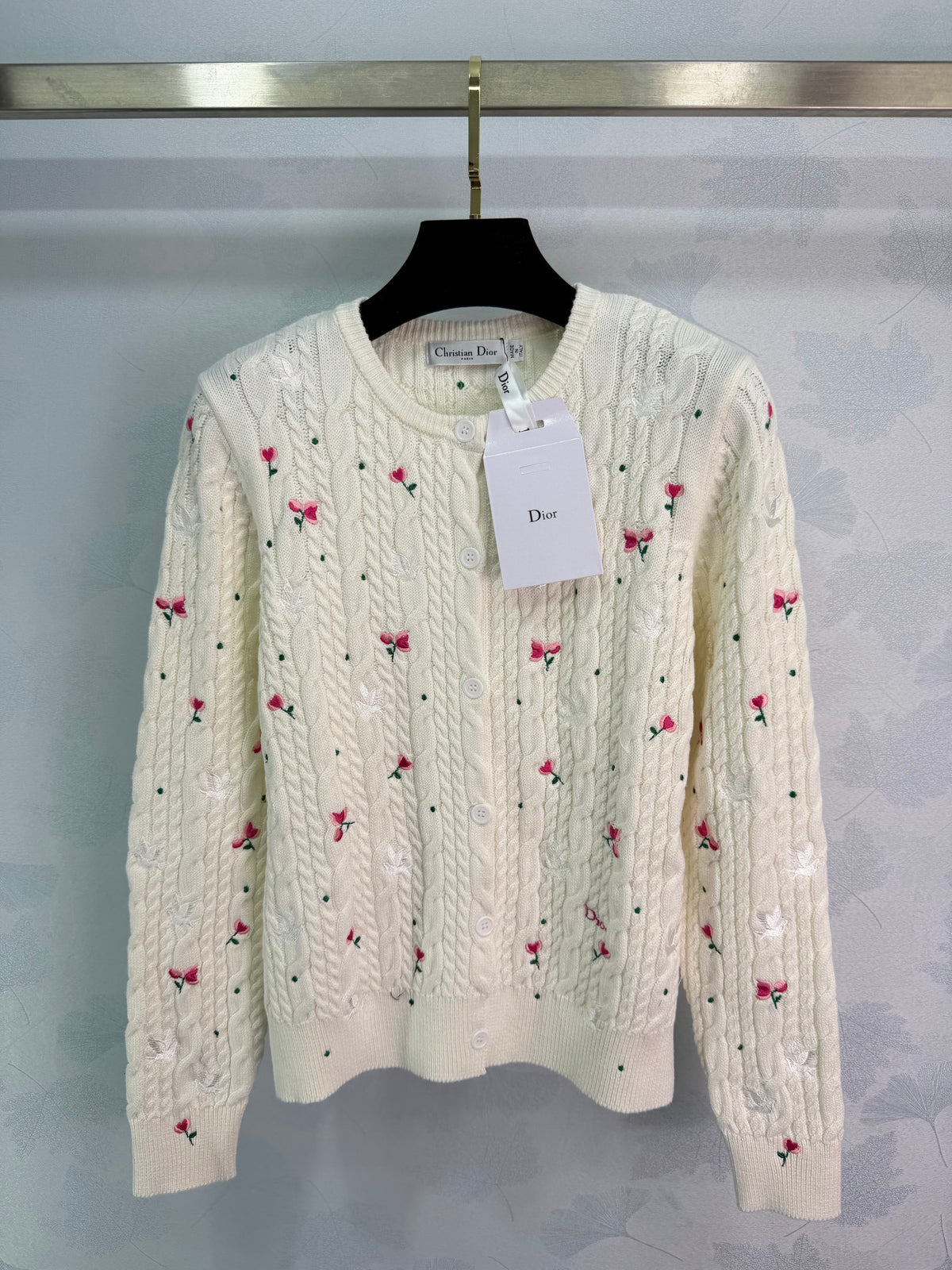 Cable-knit cardigan