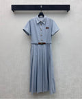 Striped Short-Sleeve Dress