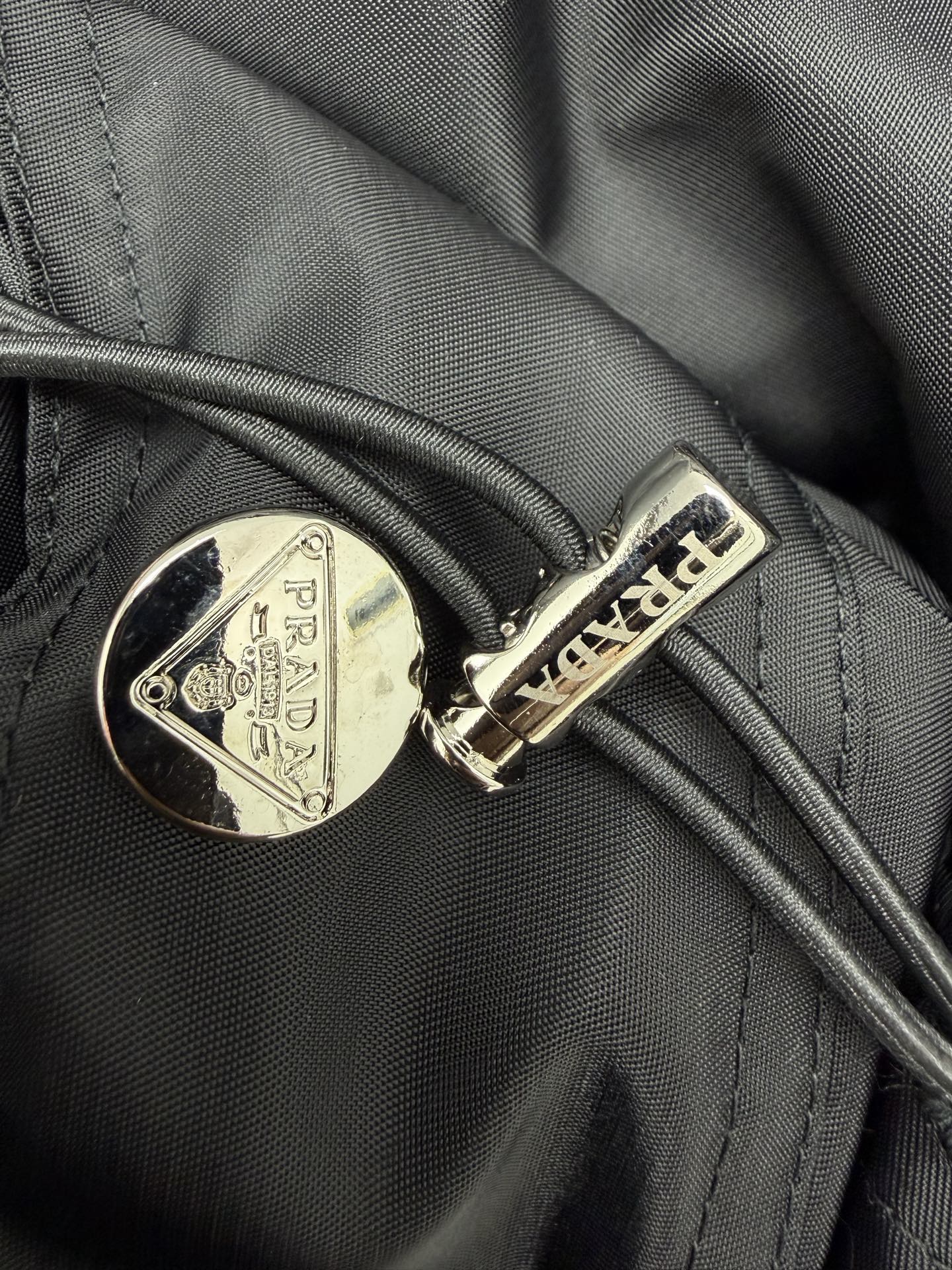 Nylon Hooded Drawstring Waist Jacket