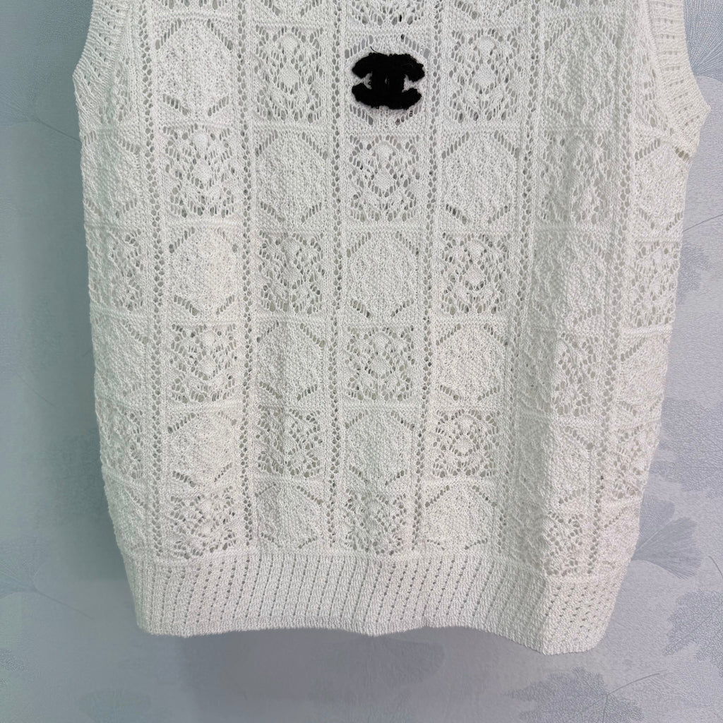 Openwork Knit Vest