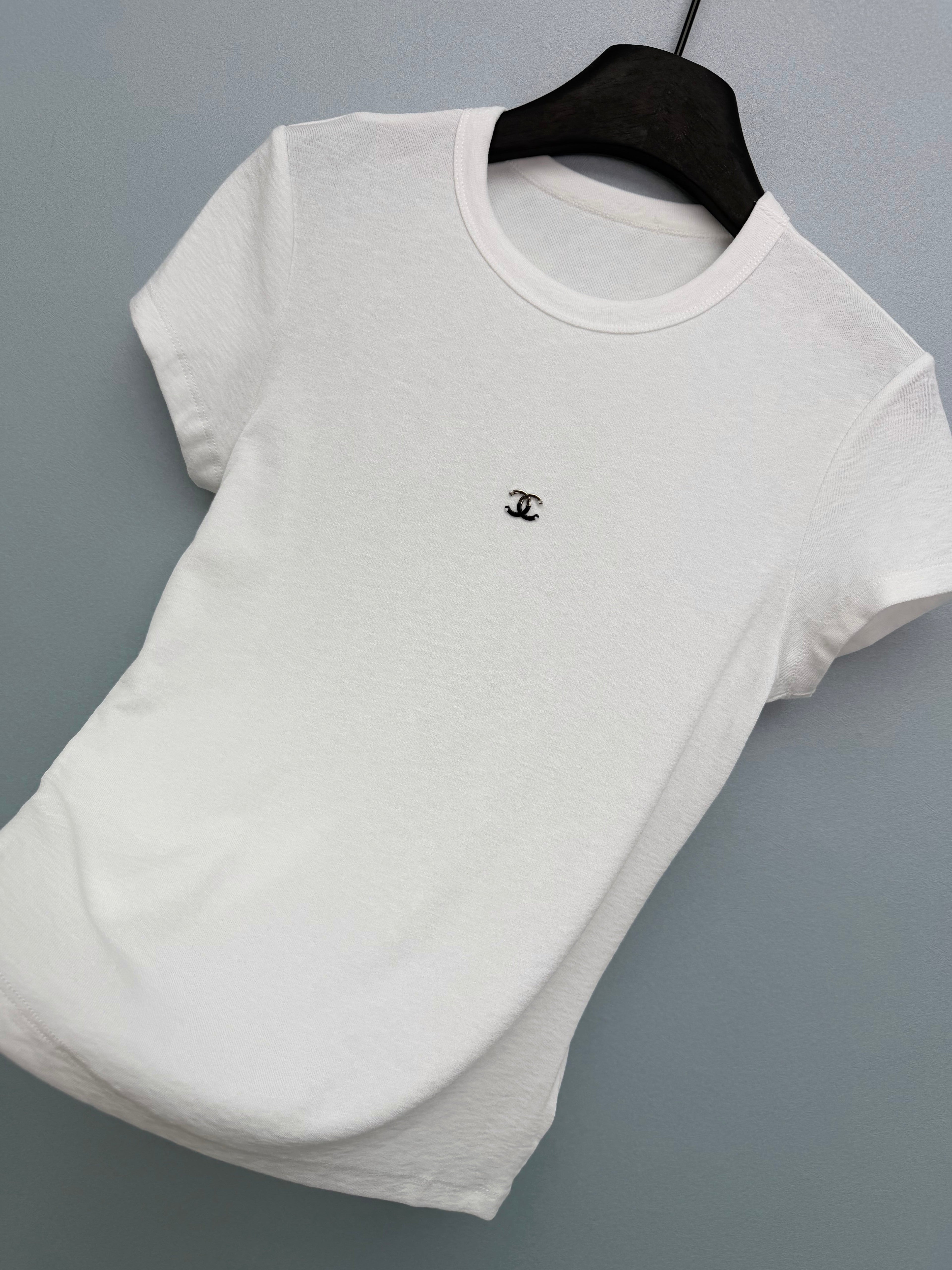 Jacquard Knit Short-Sleeve T-Shirt
