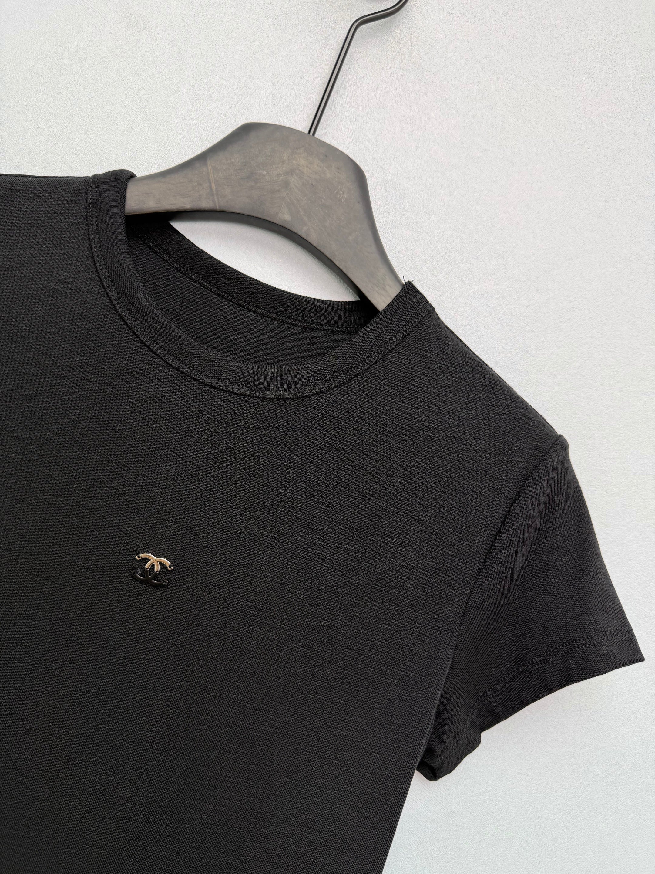 Jacquard Knit Short-Sleeve T-Shirt