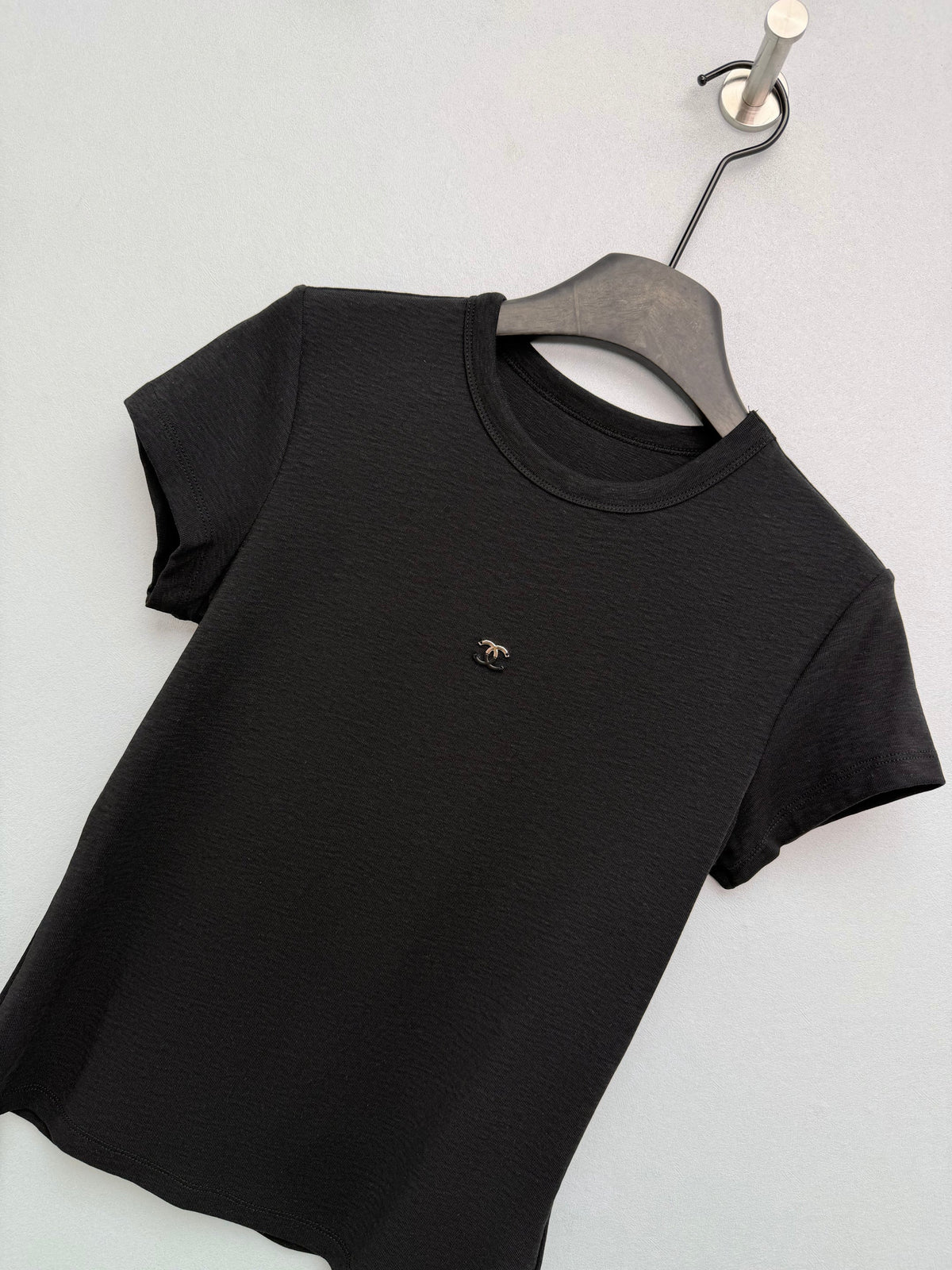 Jacquard Knit Short-Sleeve T-Shirt