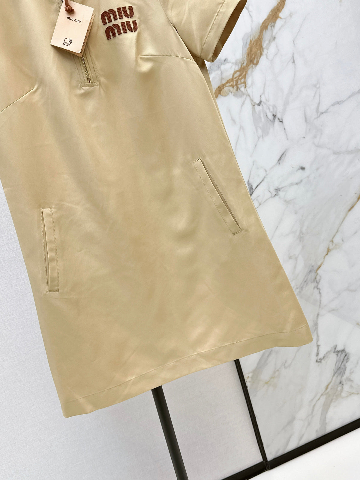 Letter-Embellished Collared Dress