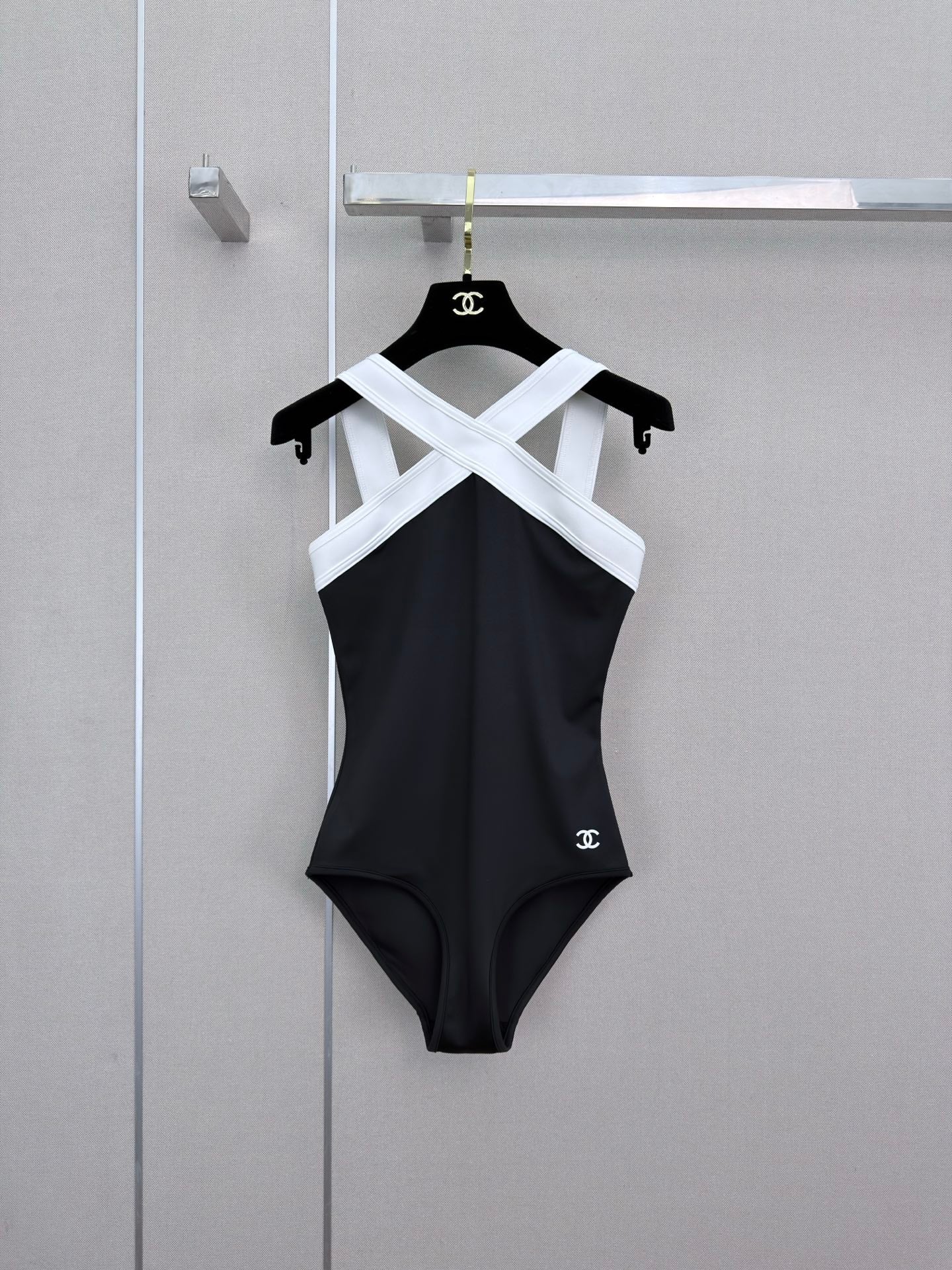 Cross-body swimsuit