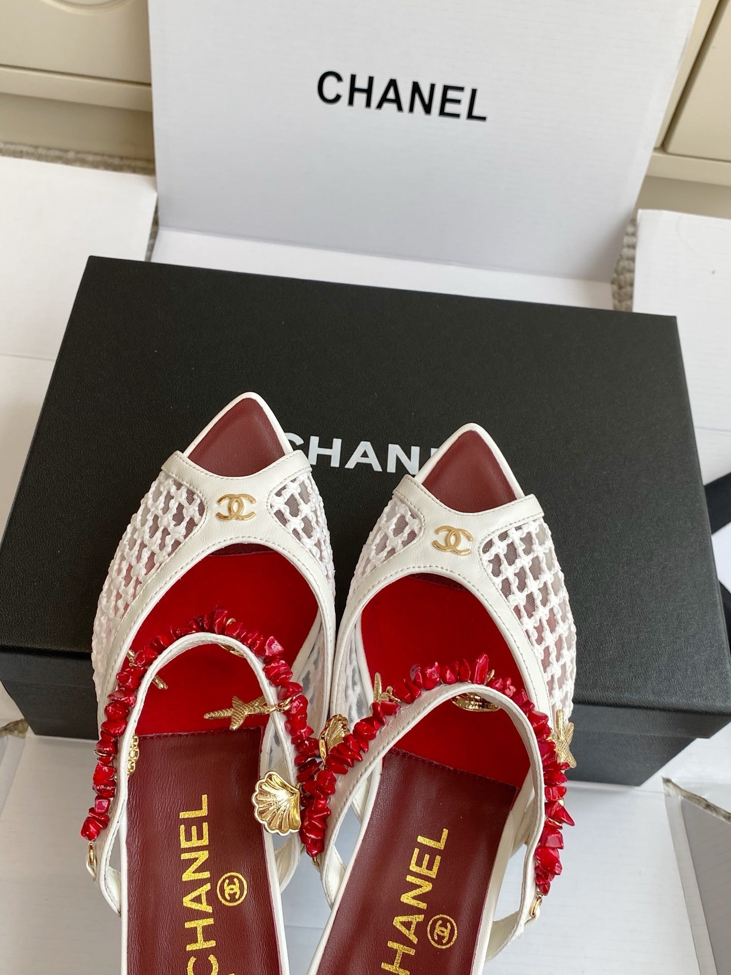 Pointed-toe peep-toe chunky-heeled sandals3.5cm