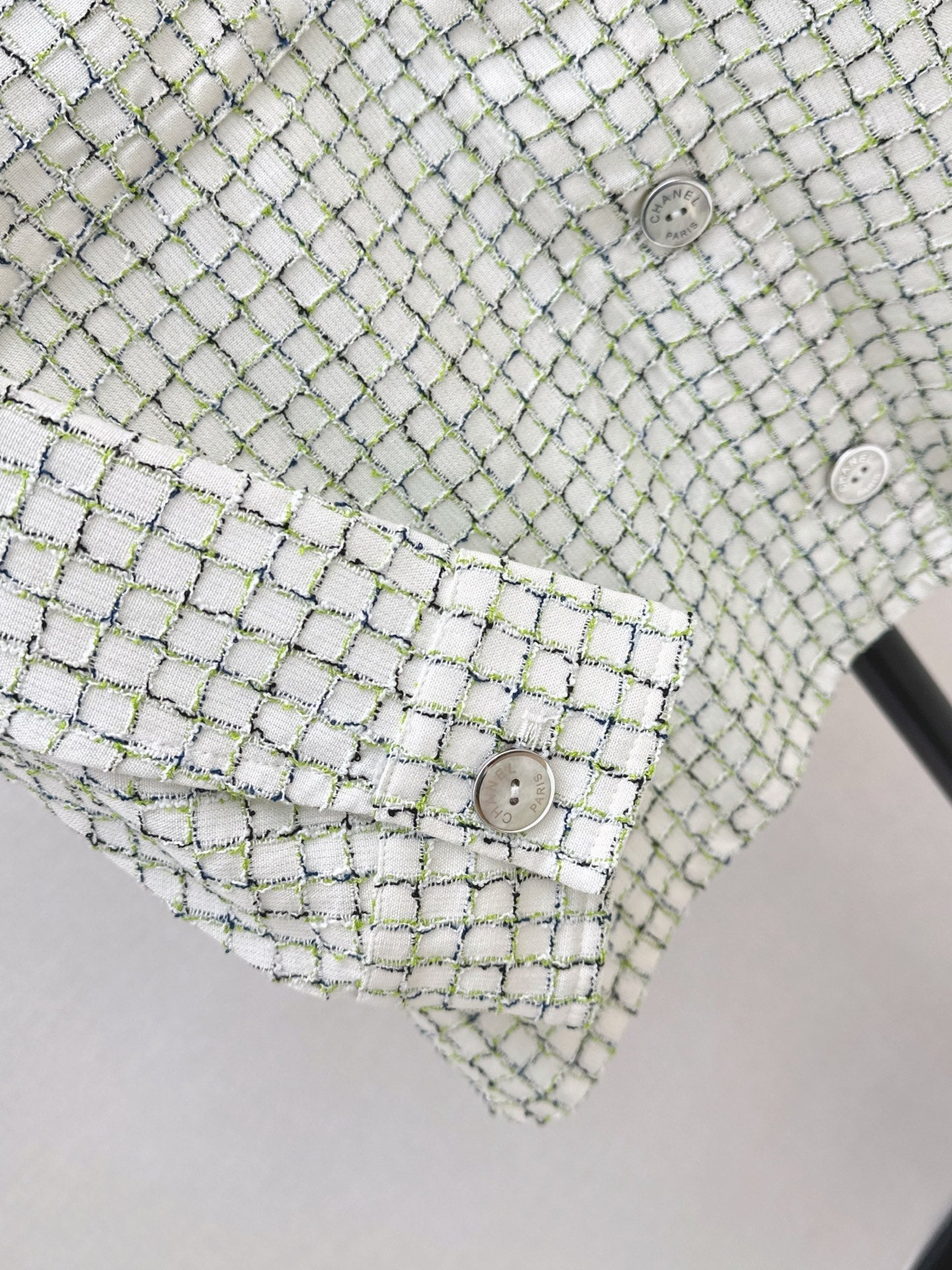 chanel/Knitted Tweed Shirt-Style Jacket
