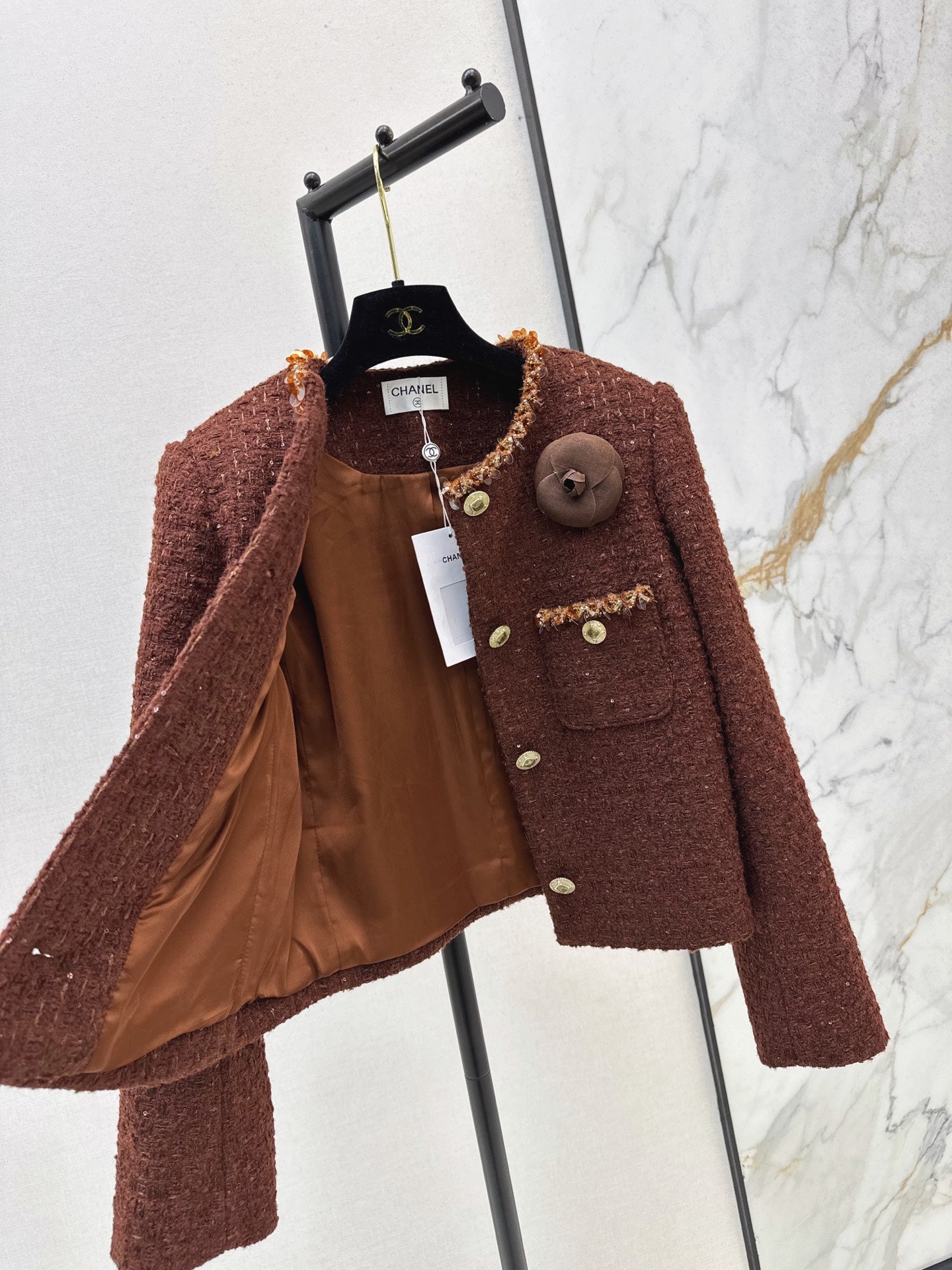 Chanel/Woven Tweed Jacket