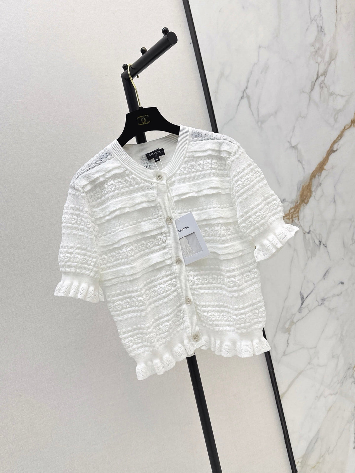 Chanel/Open-knit cardigan