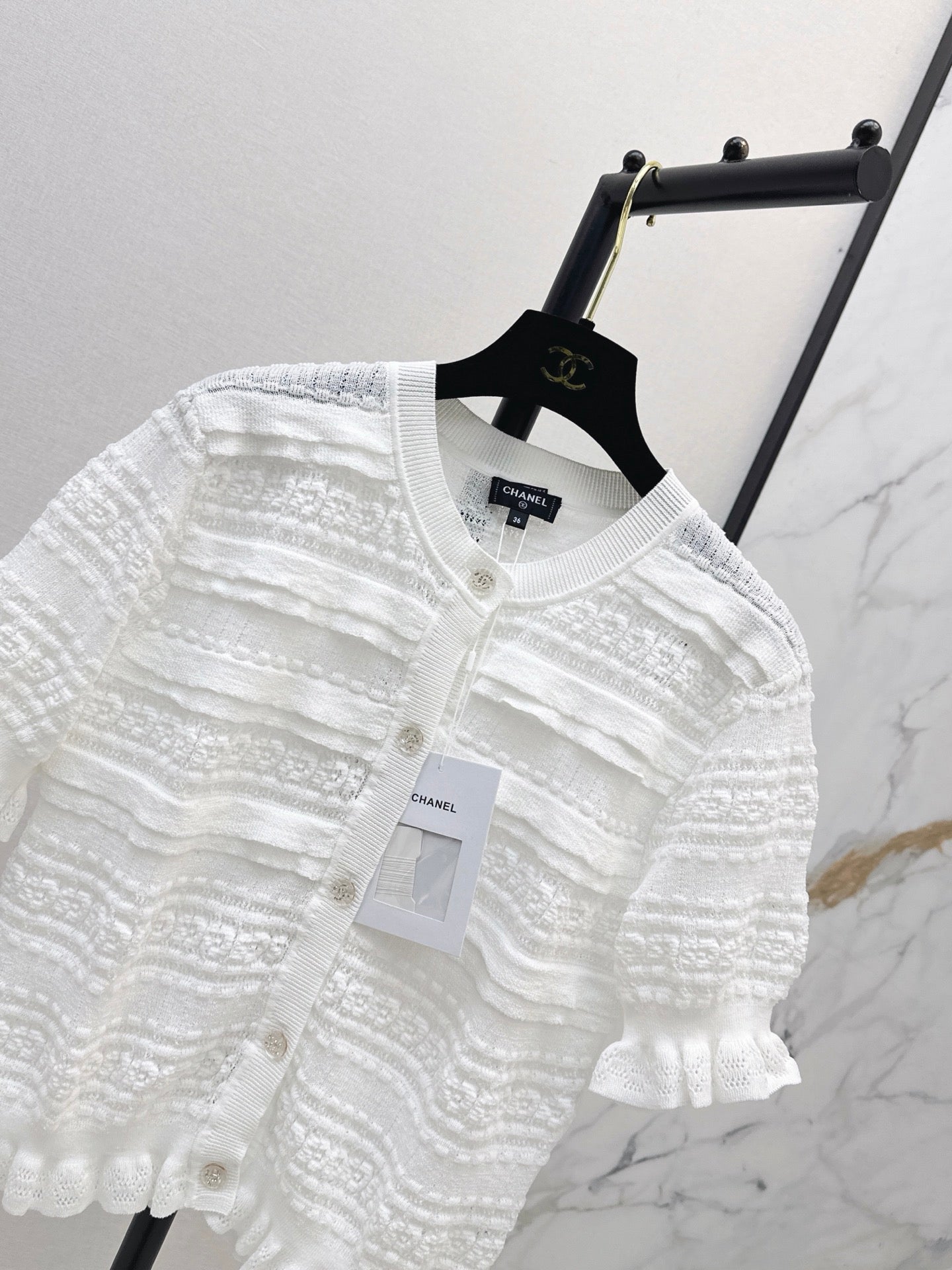Chanel/Open-knit cardigan