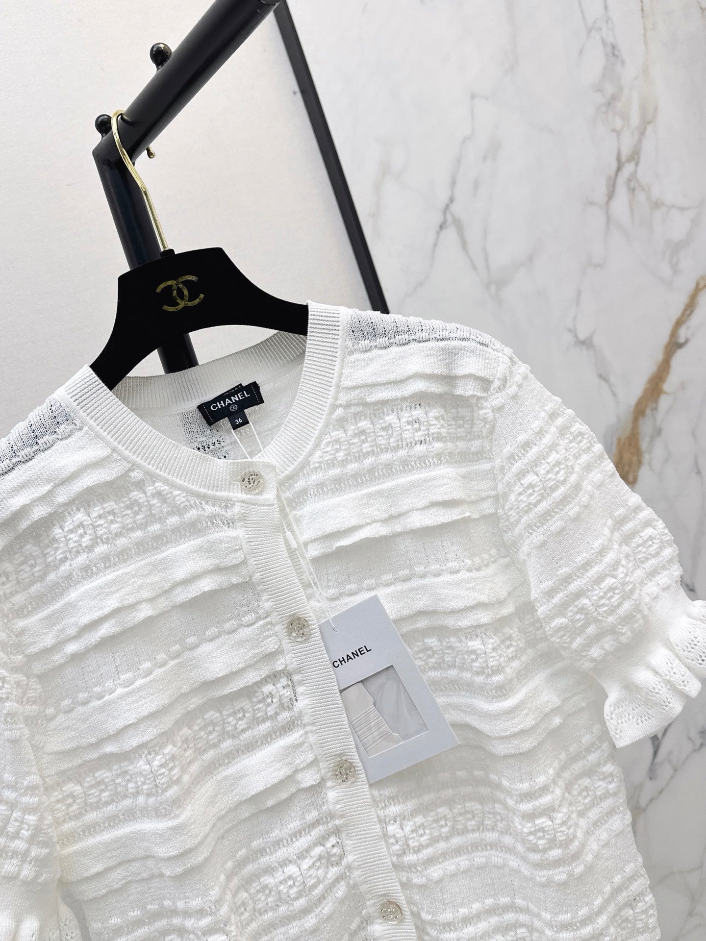Chanel/Open-knit cardigan