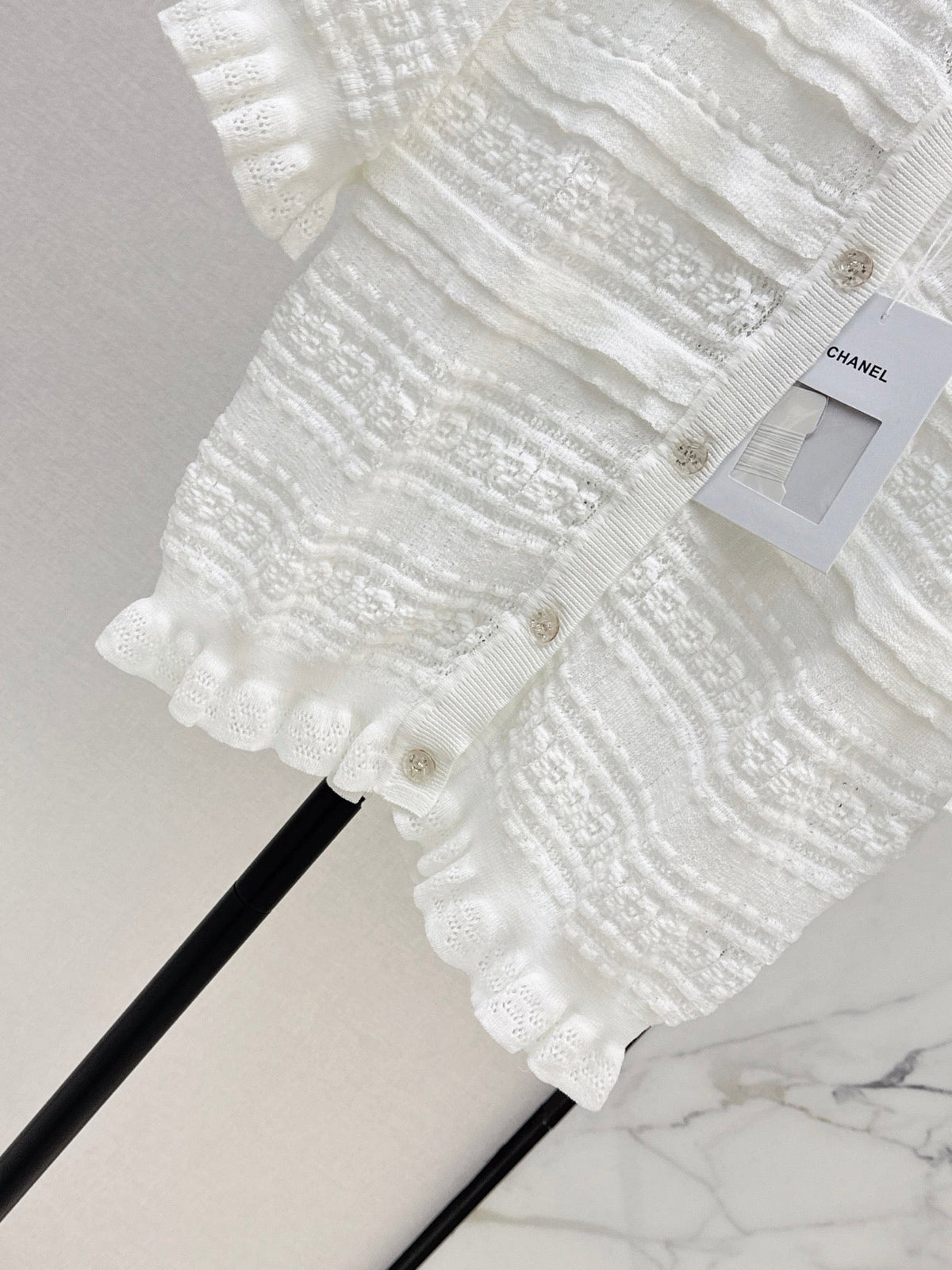 Chanel/Open-knit cardigan