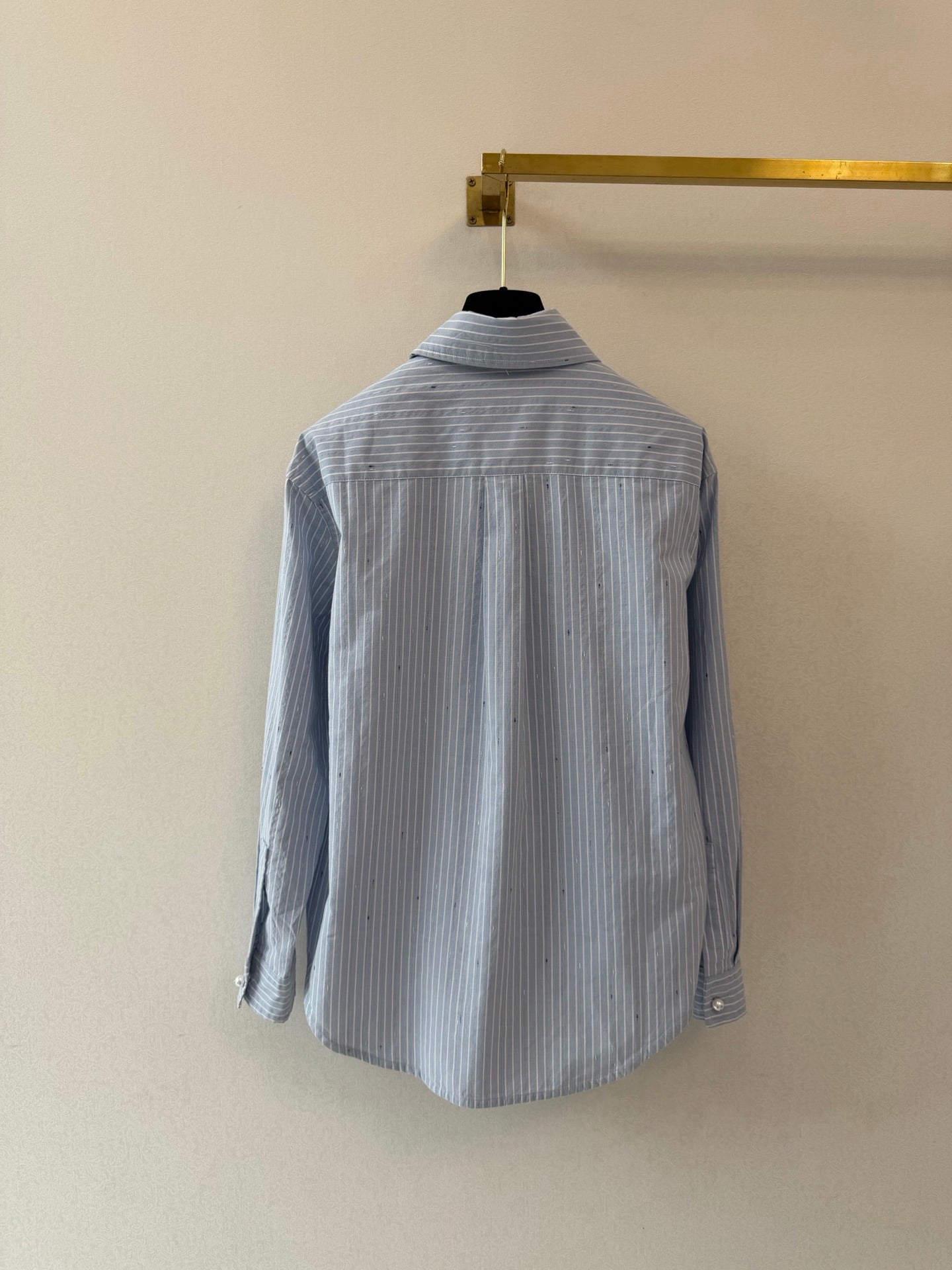 Chanel/Long vertical-striped shirt