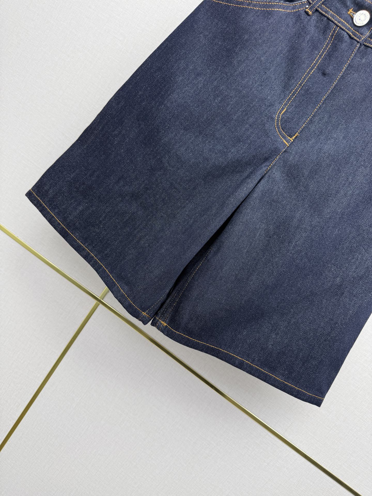 Chanel/Embroidered Straight-Leg Denim Trousers