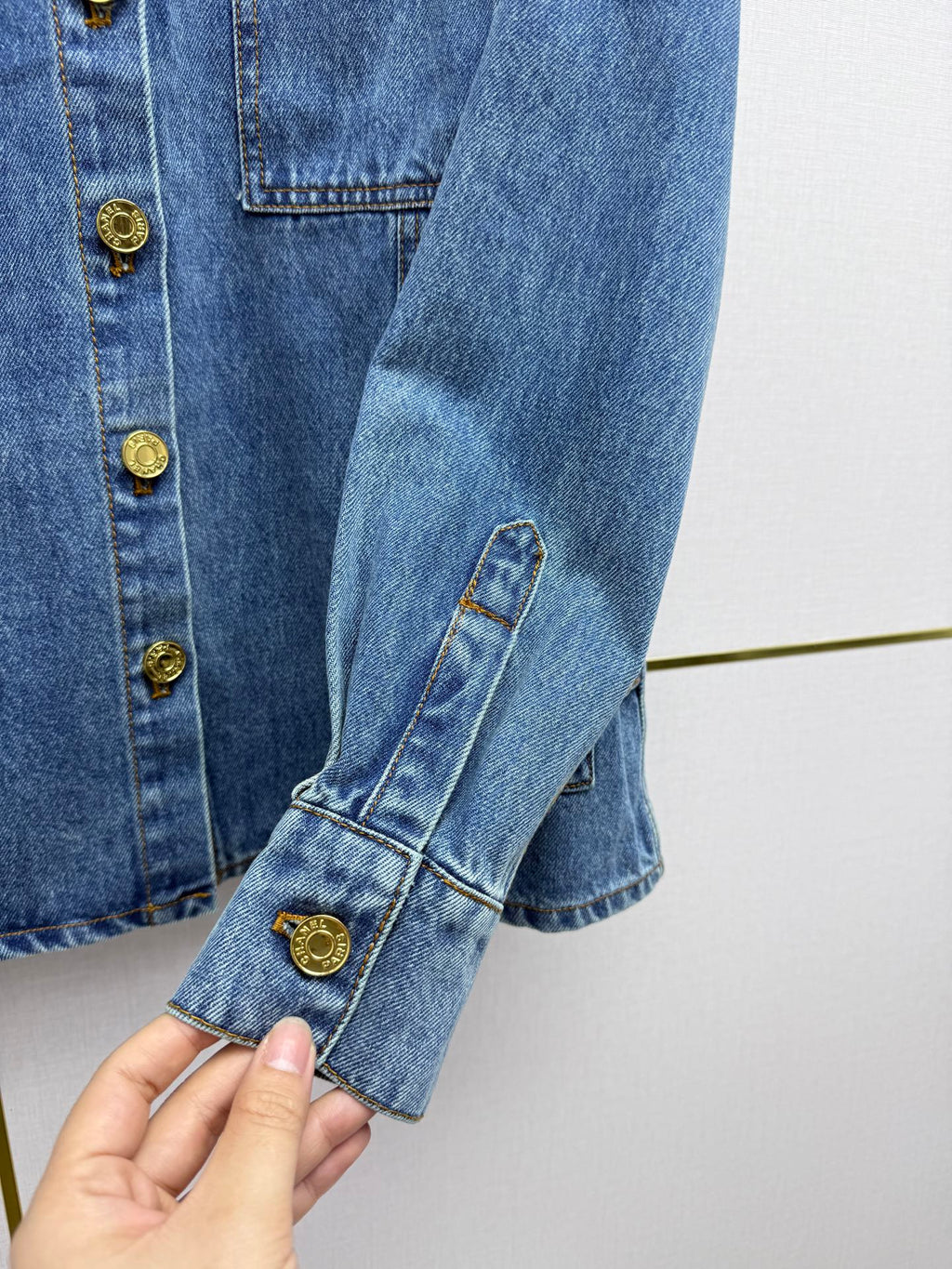 Chanel/Embroidered Straight-Leg Denim Trousers