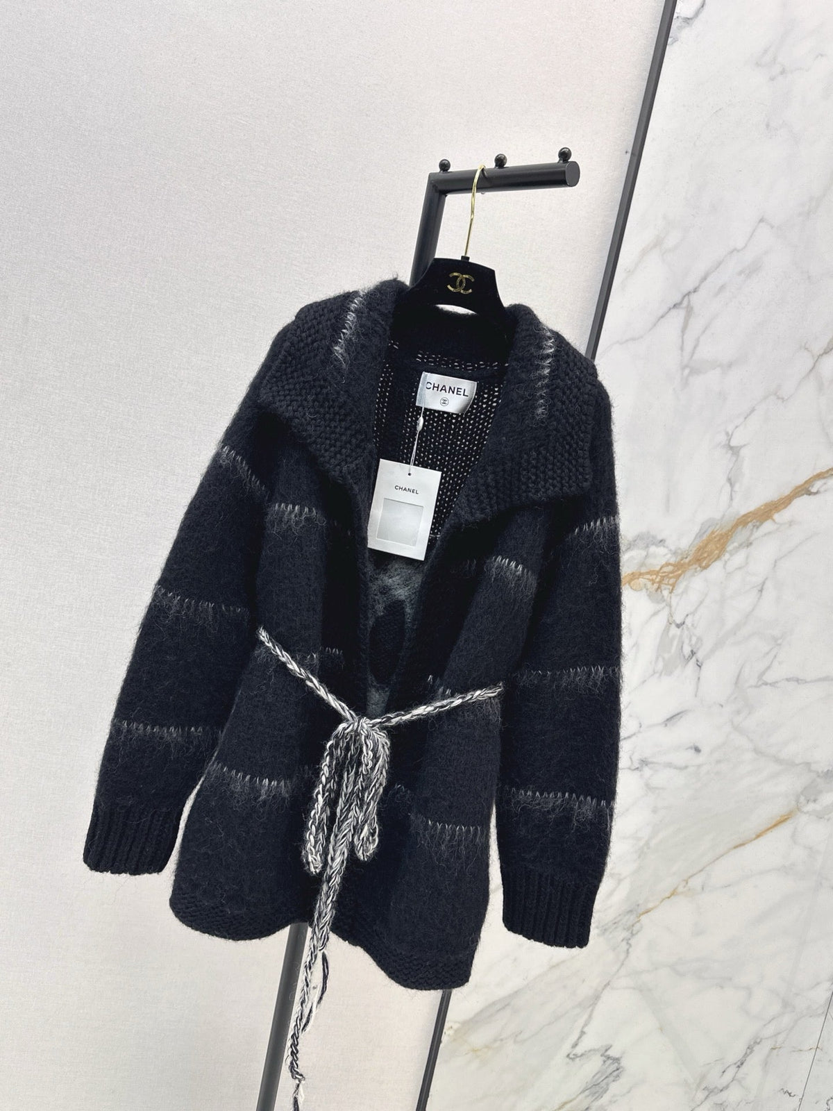 Chanel/Belted Mohair Cardigan