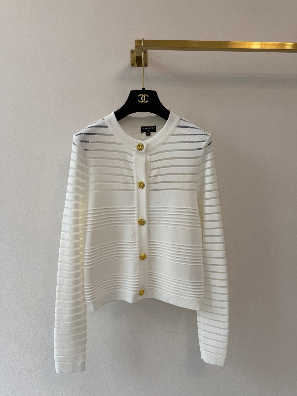Chanel/Crew-neck long-sleeve cardigan