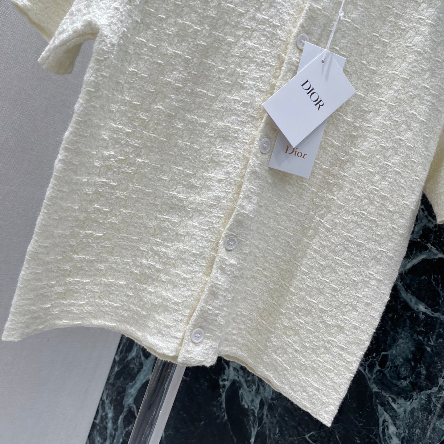 Short-Sleeve Knit Cardigan