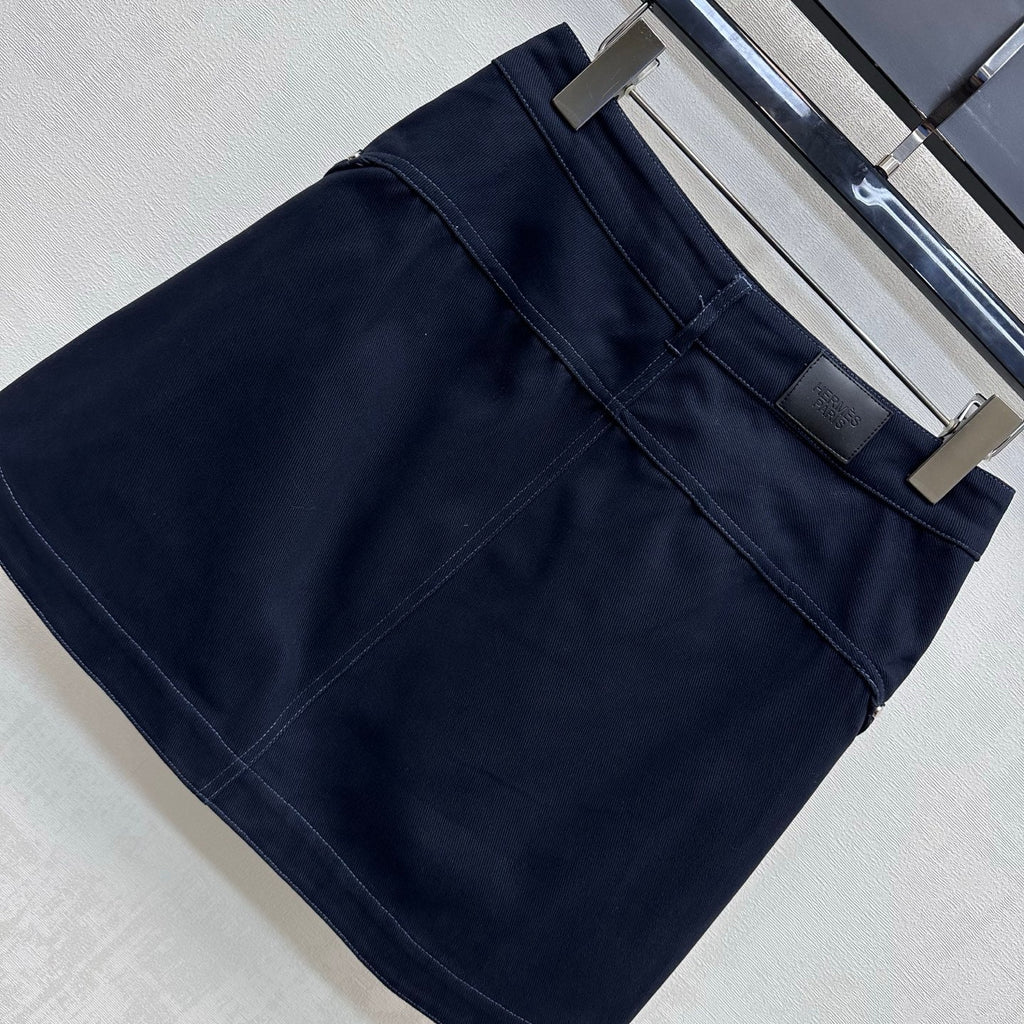 Hermès/26 New Denim Skirt