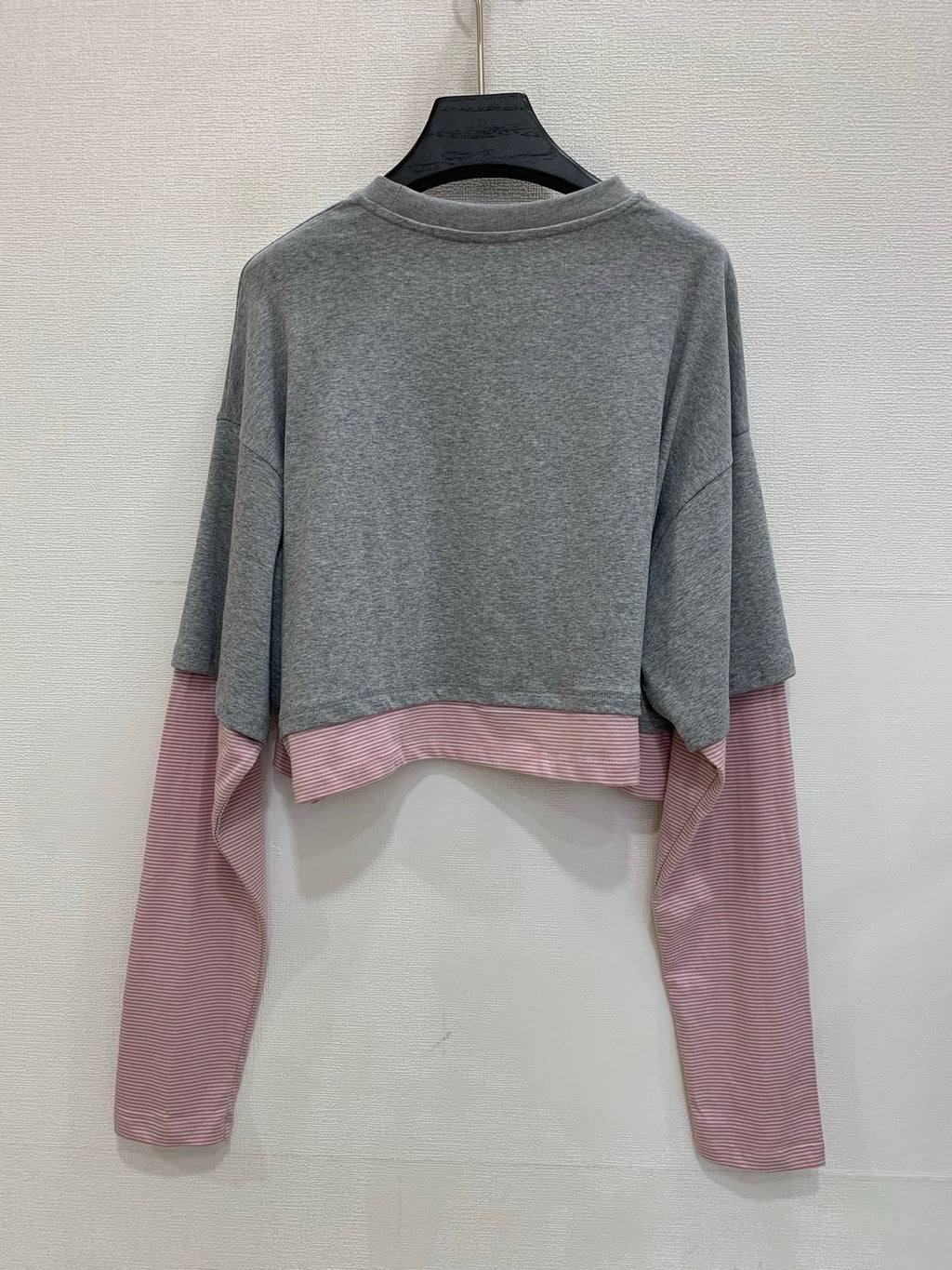 MiuMiu/26 Women's New Two-in-One Style Color-Block Long Sleeve T-Shirt