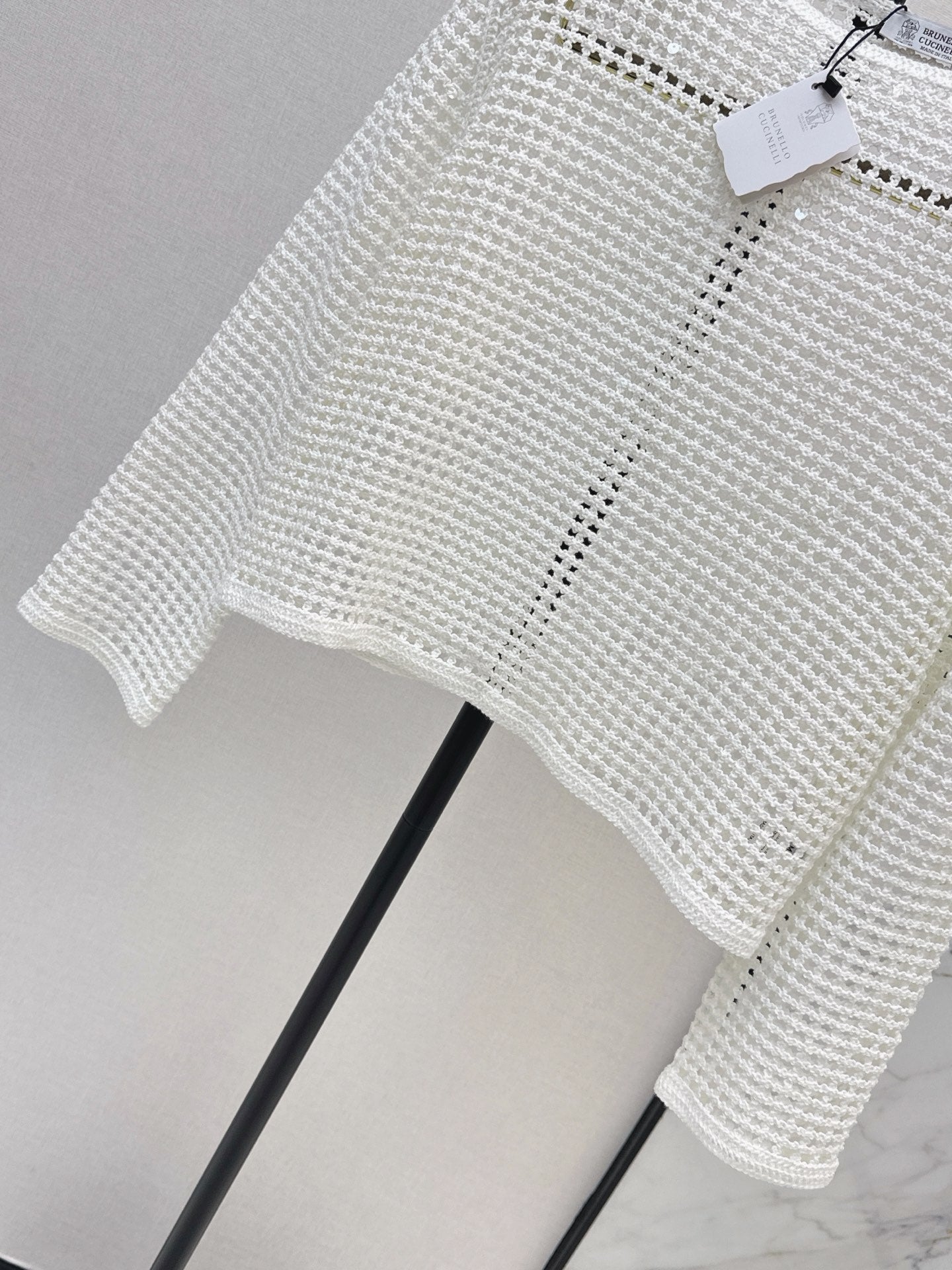 Brunello Cucinelli/ 26 Early Autumn New Hollow-Out Long Sleeve Knit