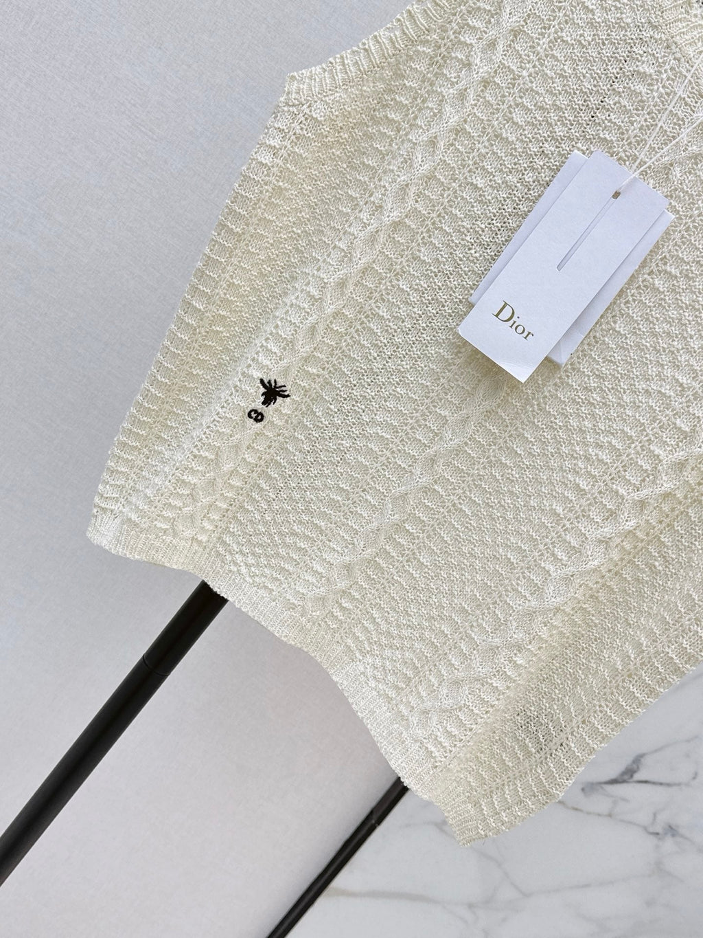 Sleeveless Crew-Neck Knit Top