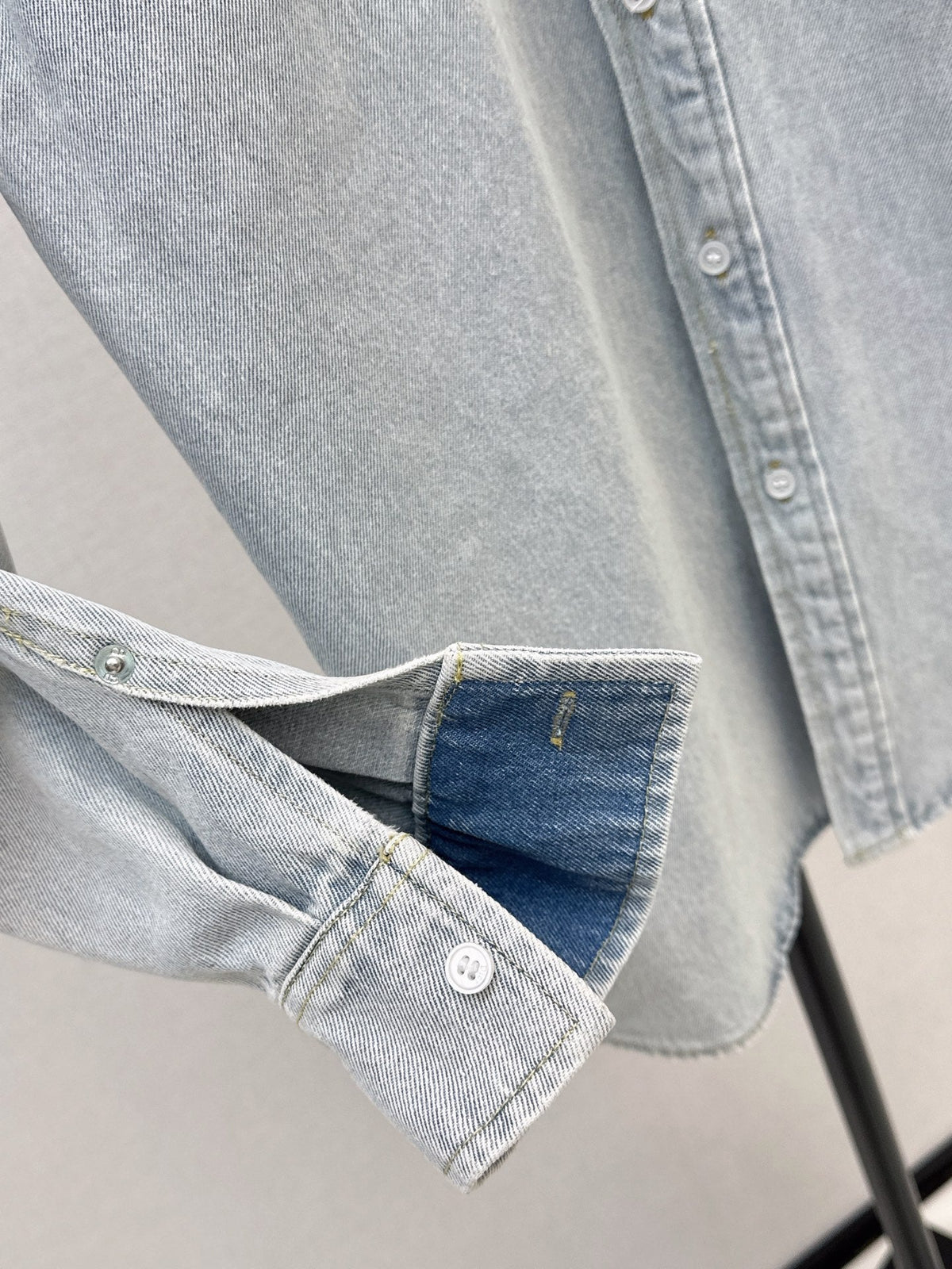 Vintage-Washed Denim Shirt