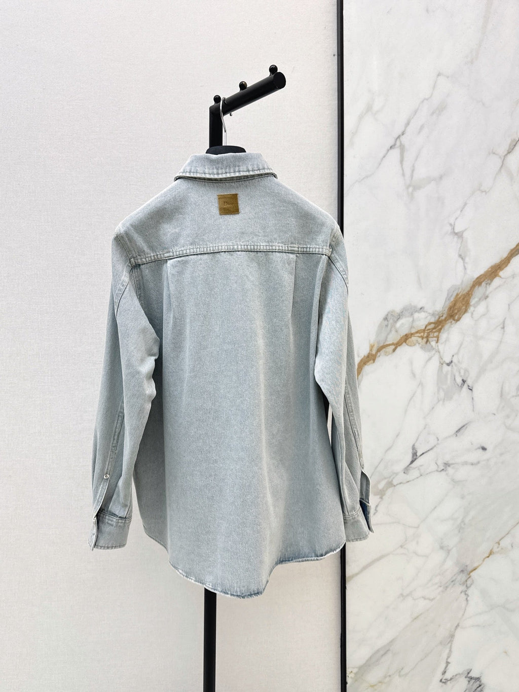 Vintage-Washed Denim Shirt